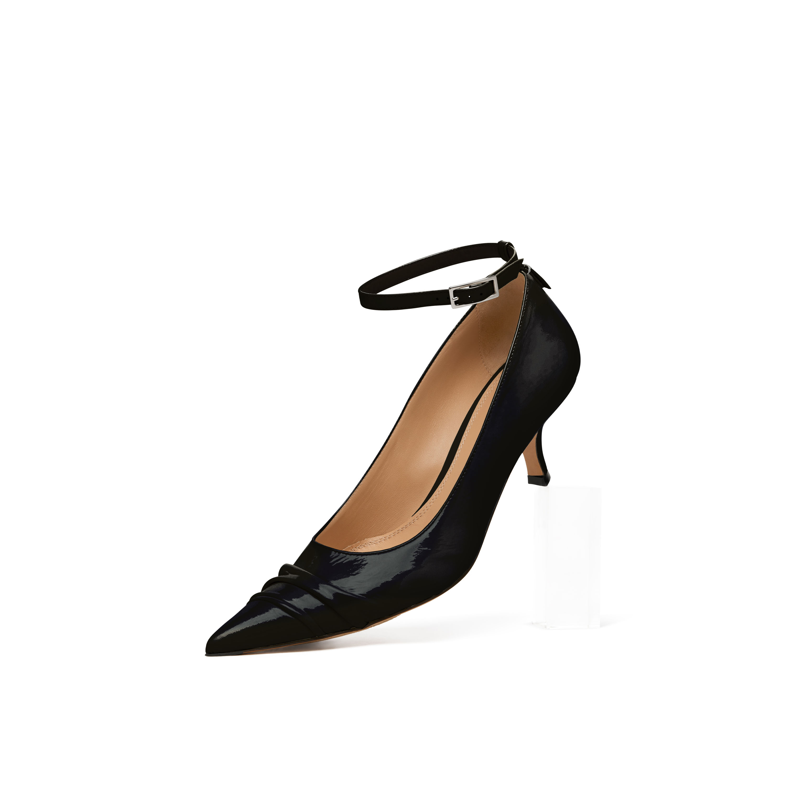 Women's Black Leather Kinkies Pump | Maison Margiela