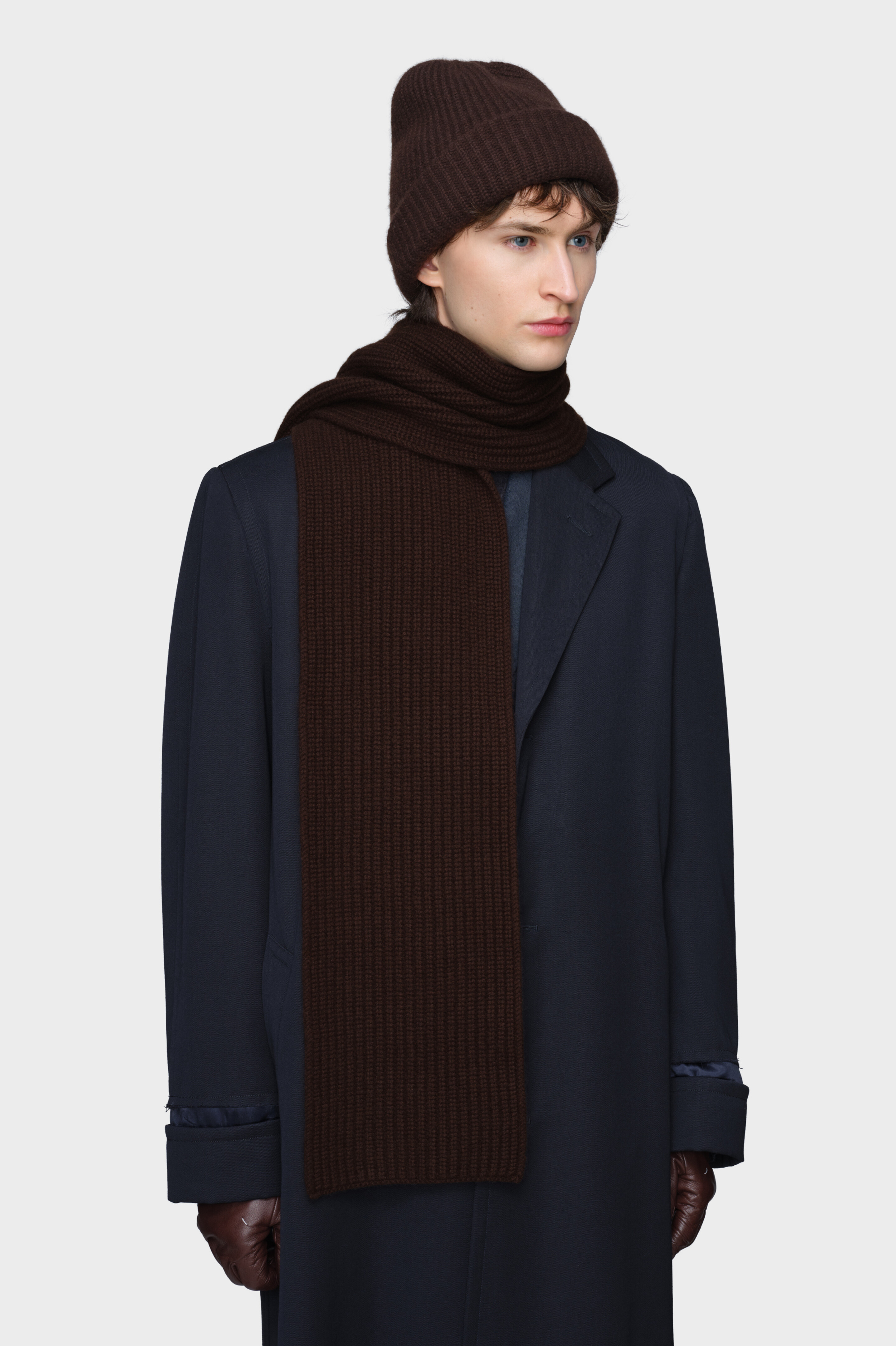 Men's Brown Cashmere Scarf | Maison Margiela