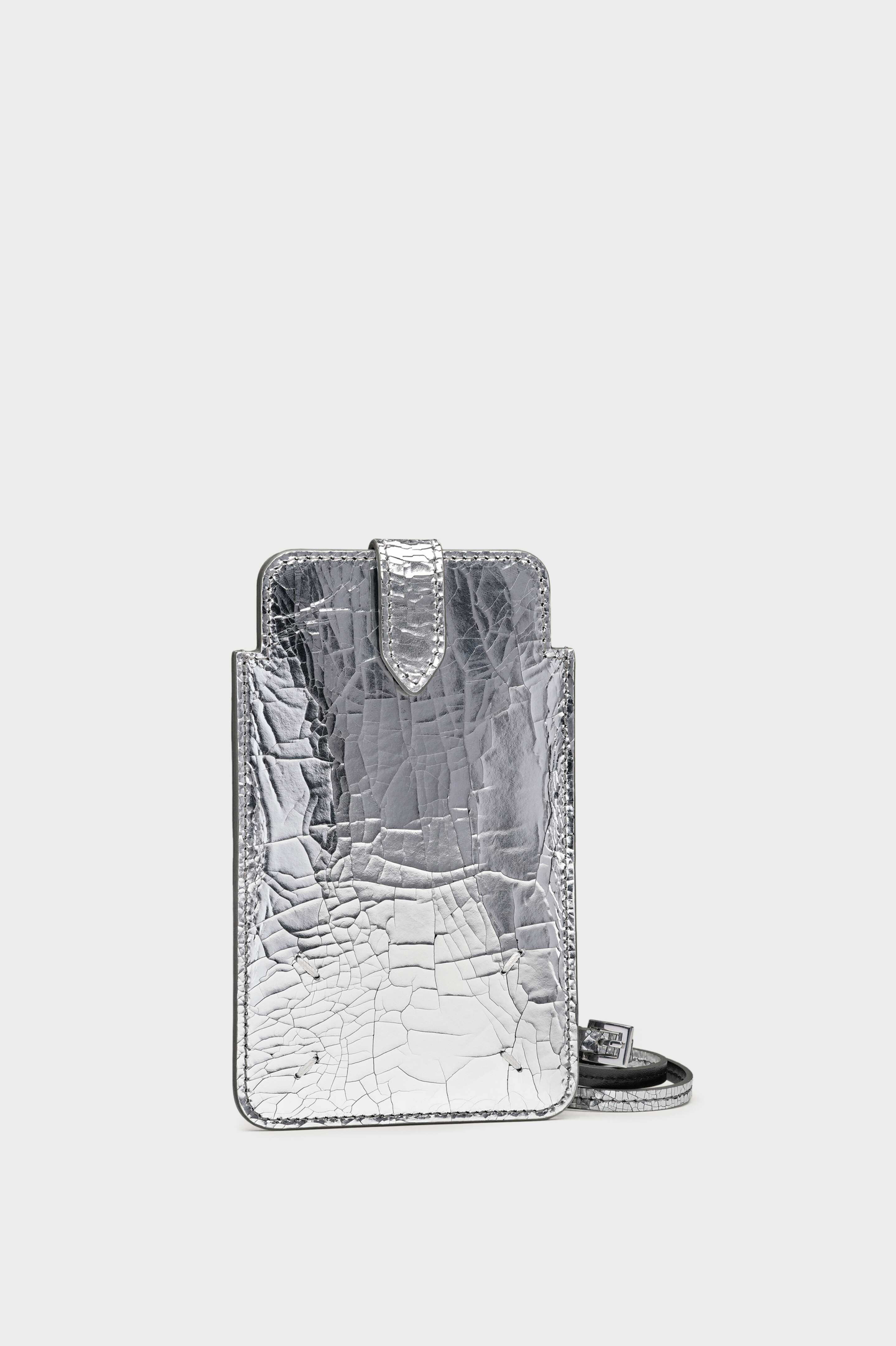 Maison Margiela 4ステッチ ブロークンミラーレザーフォンポーチ