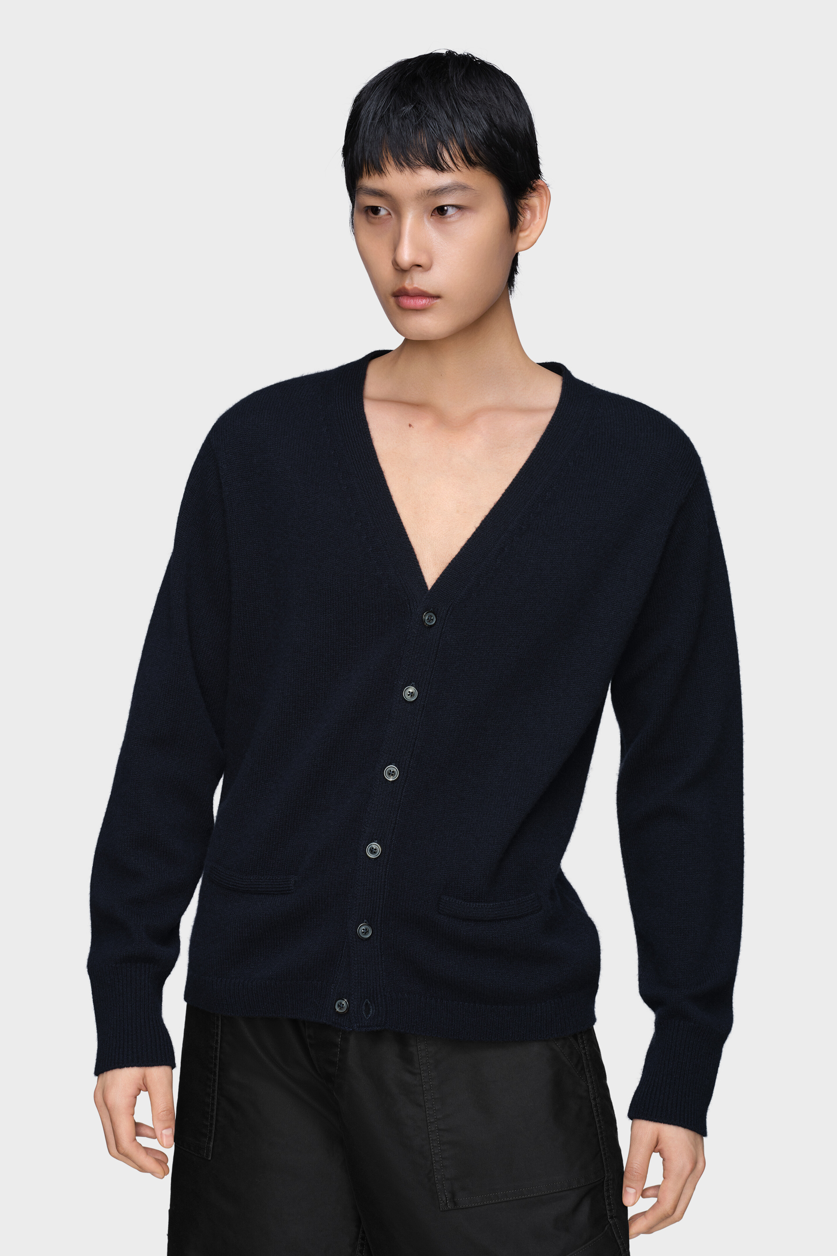 Men's Blue Cashmere Cardigan | Maison Margiela