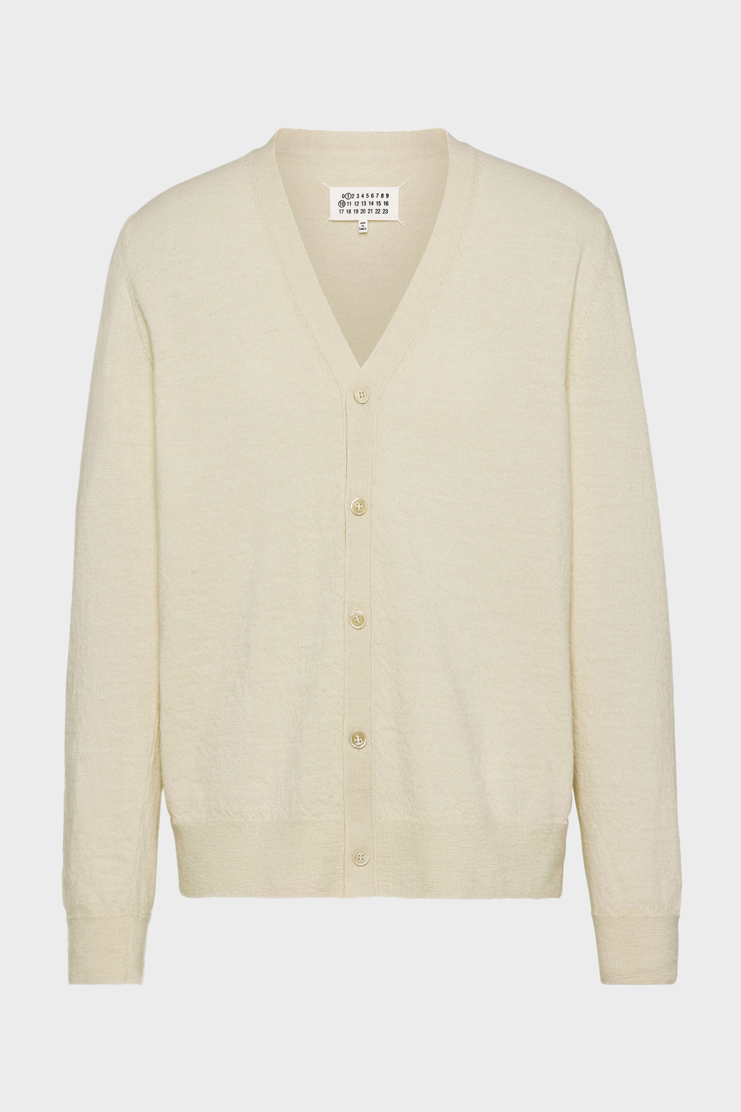 J6374新品メゾンマルジェラ 20SSエルボーパッチコットンウールカーディガン J6374新品メゾンマルジェラ 20SSエルボーパッチコットンウール