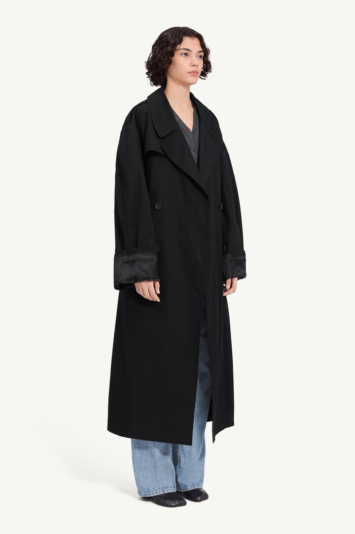 Cotton twill trench coat