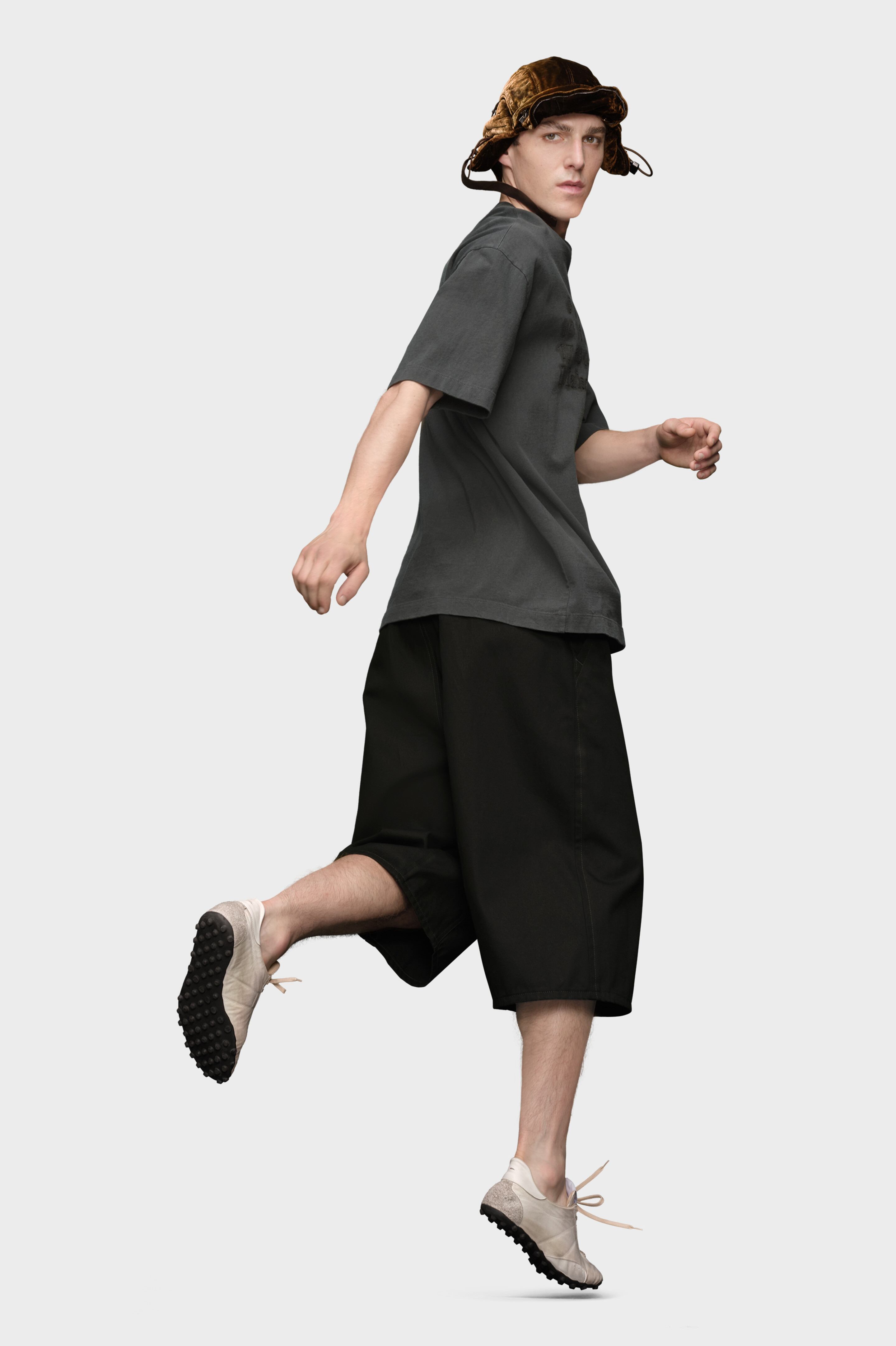 Black Embroidered logo T-shirt | Maison Margiela Official