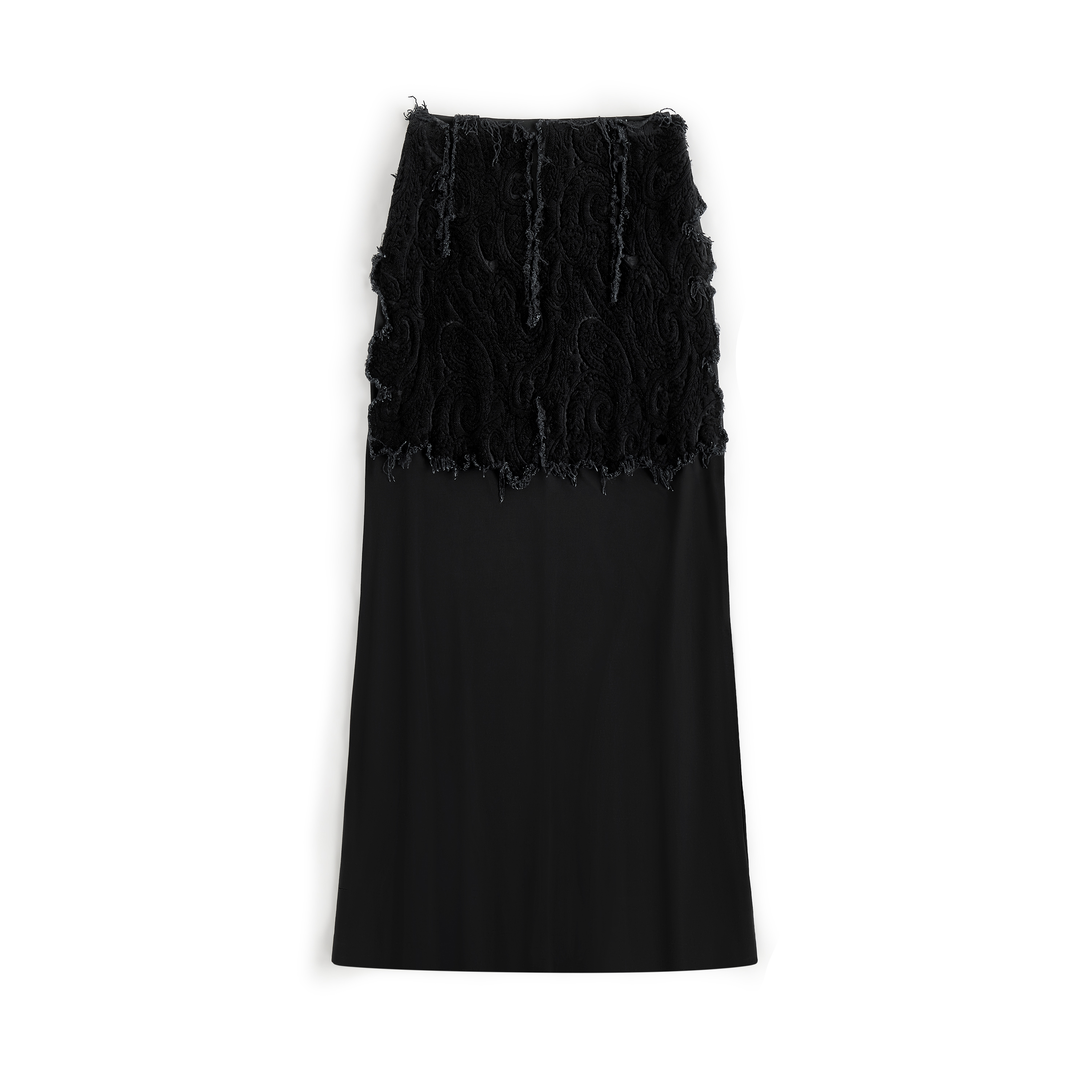 Black Velvet Panel Maxi Skirt | Maison Margiela Official