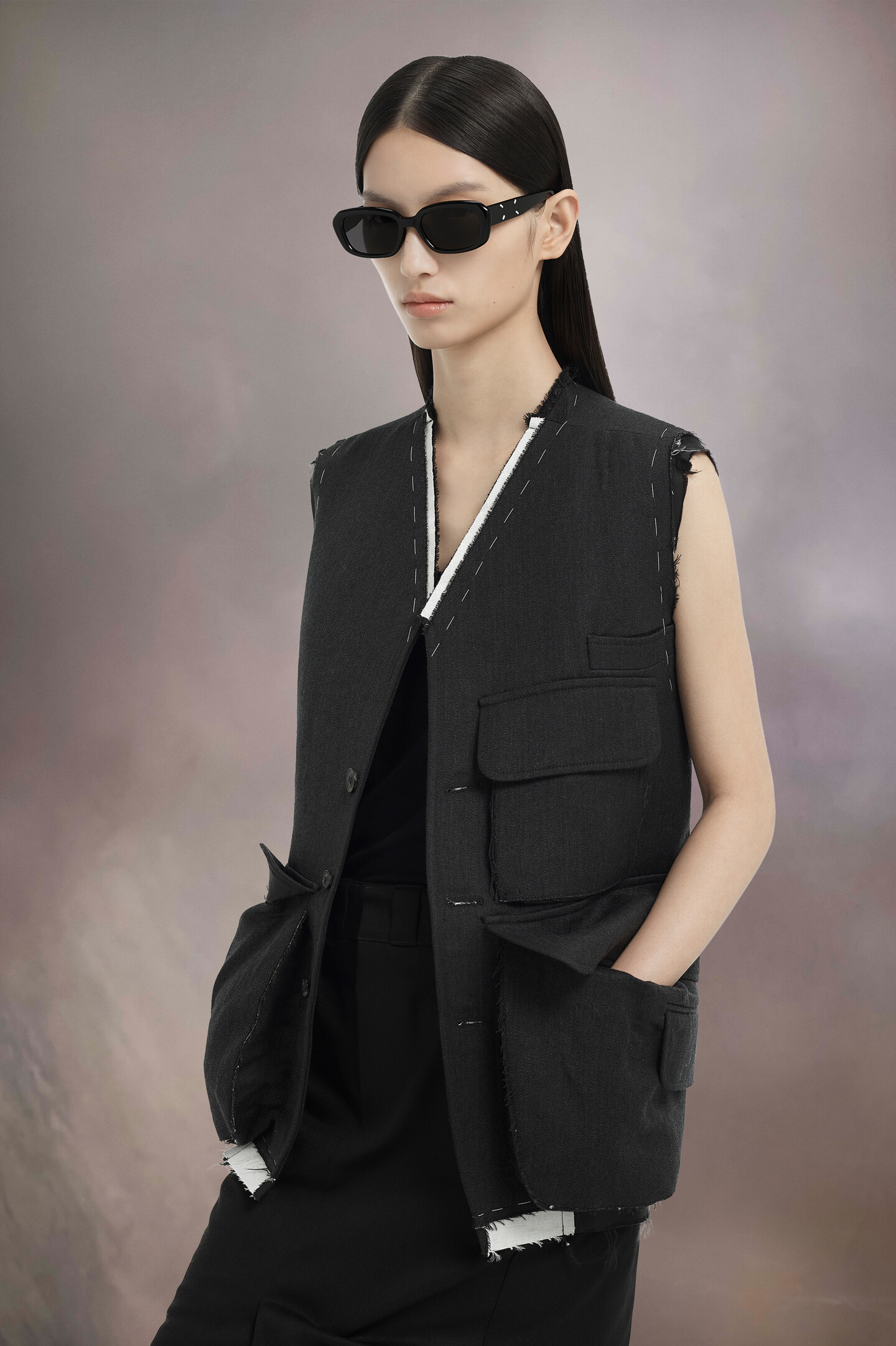 GENTLE MONSTER ブラックサングラス GM & MM6 男女兼用 MM X Gentle Monster MM006 | Maison Margiela