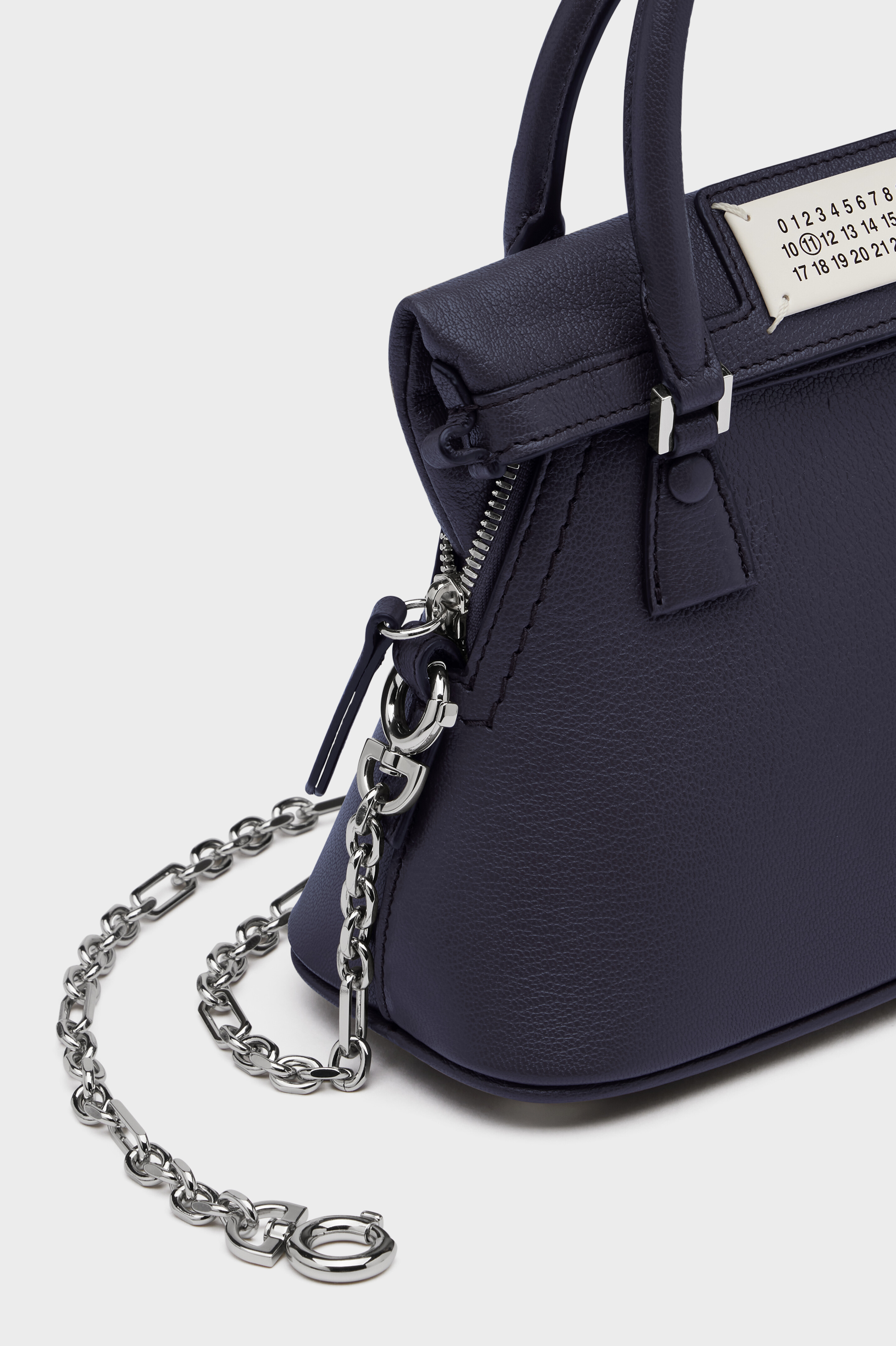 Blue Leather 5AC Crossbody Bag Classique Micro