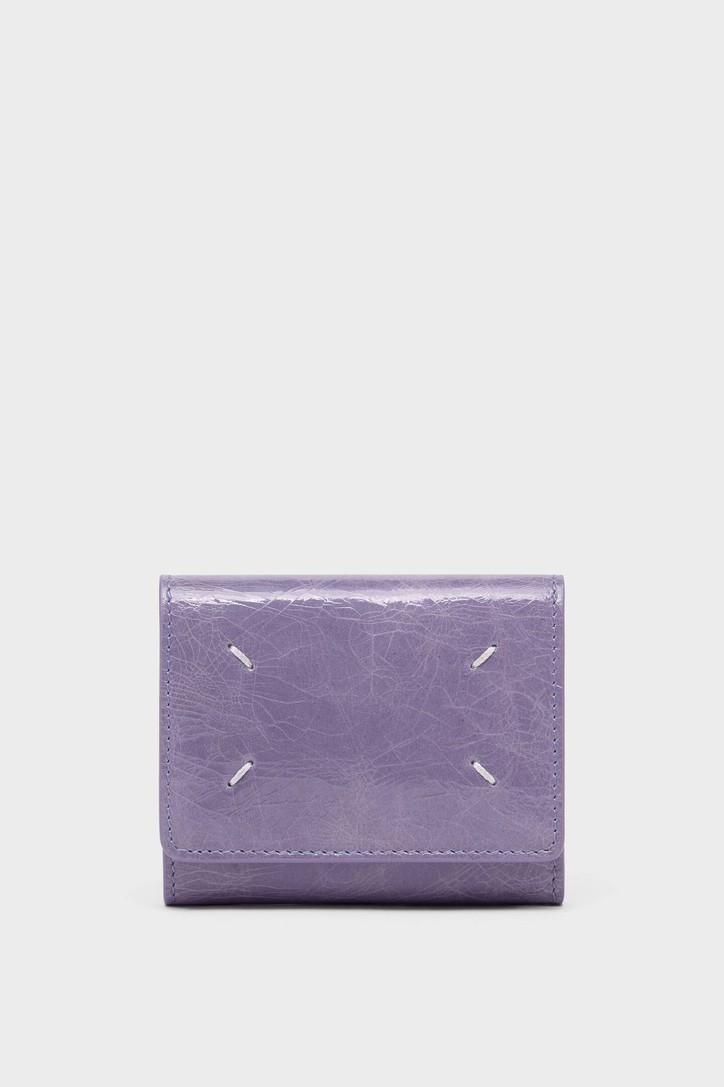 Maison Margiela マルタンマルジェラ三つ折り財布ミニ財布パープル 4ステッチ 三つ折り ウォレット パープル | Maison Margiela公式