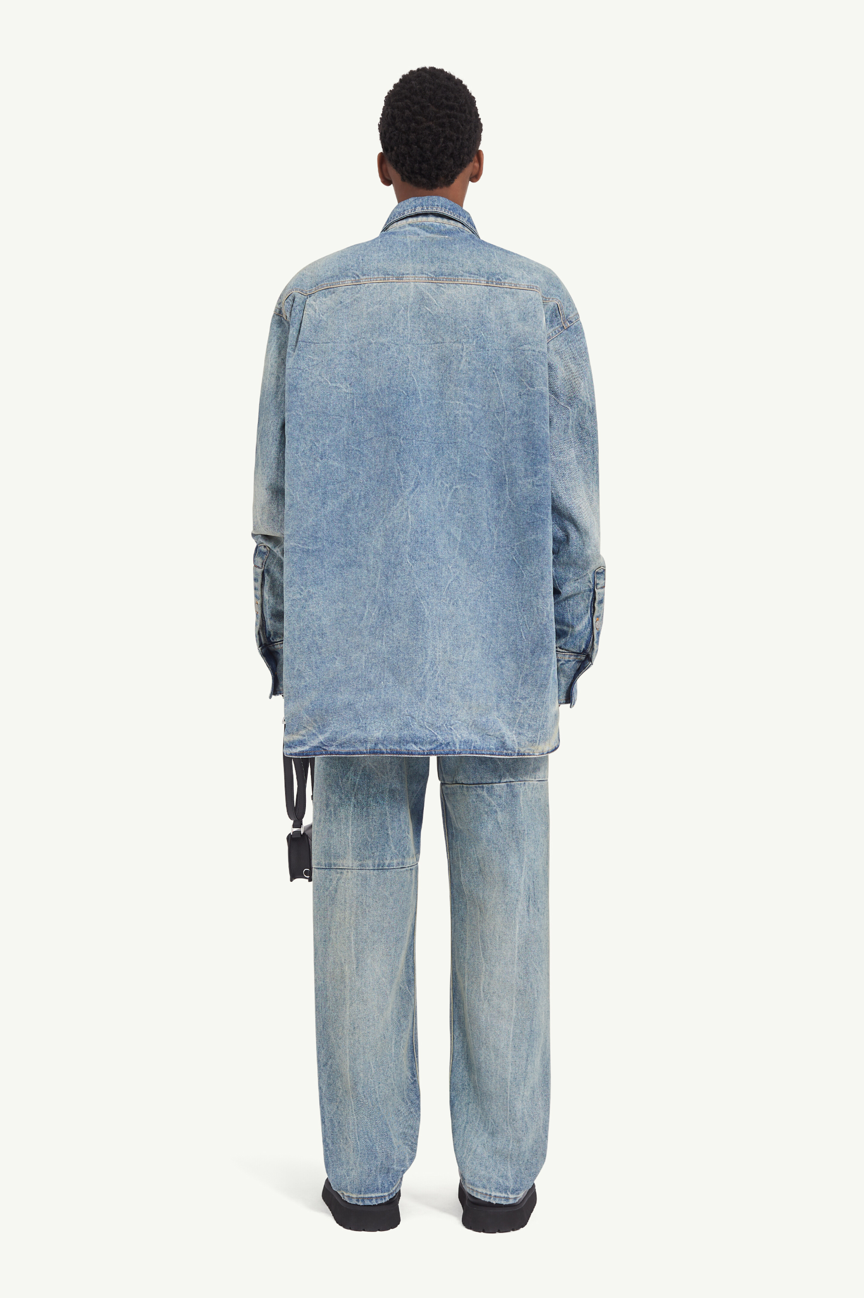 Blue Men's Padded Denim Jacket | MM6