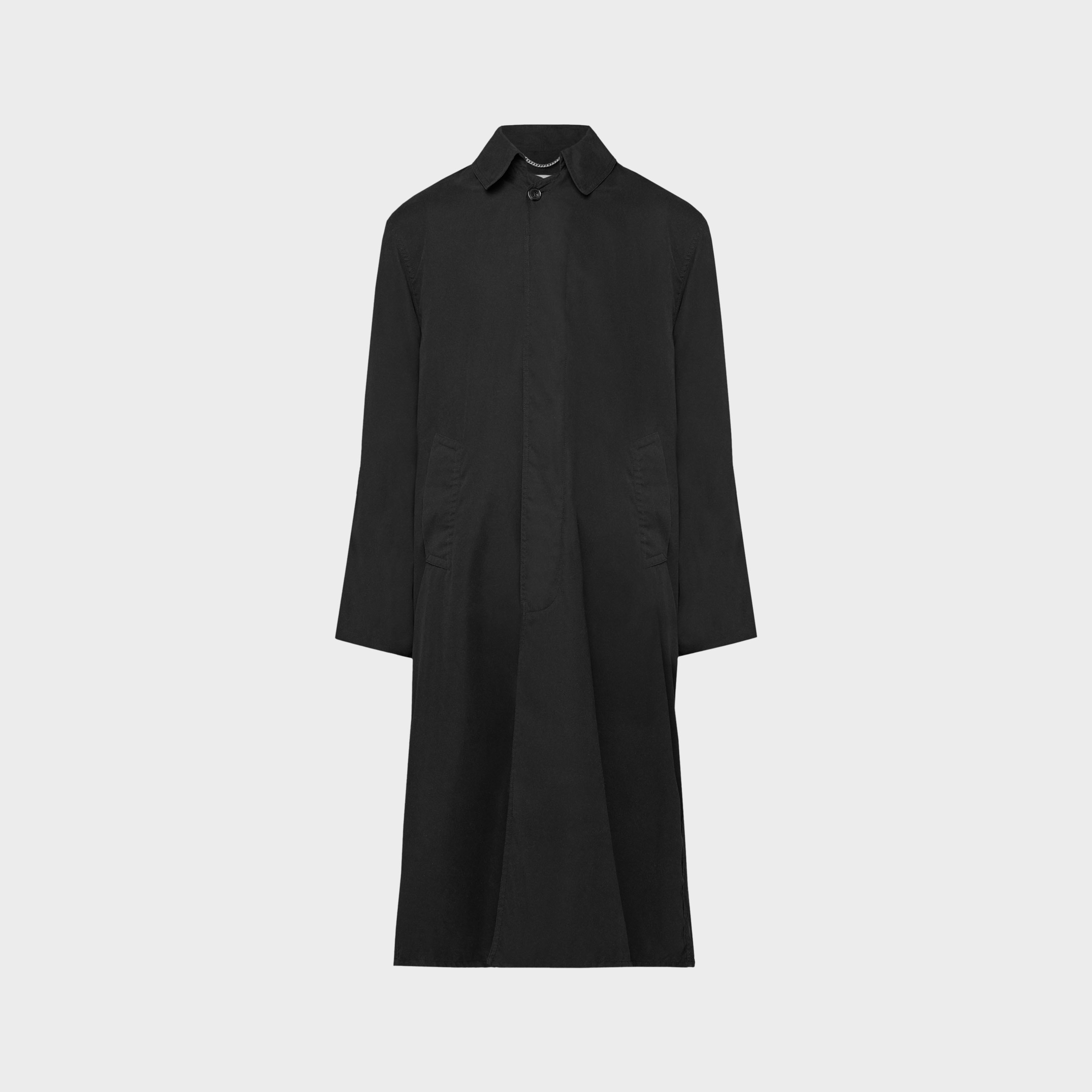Black Cotton Calf-length Trench Coat | Maison Margiela