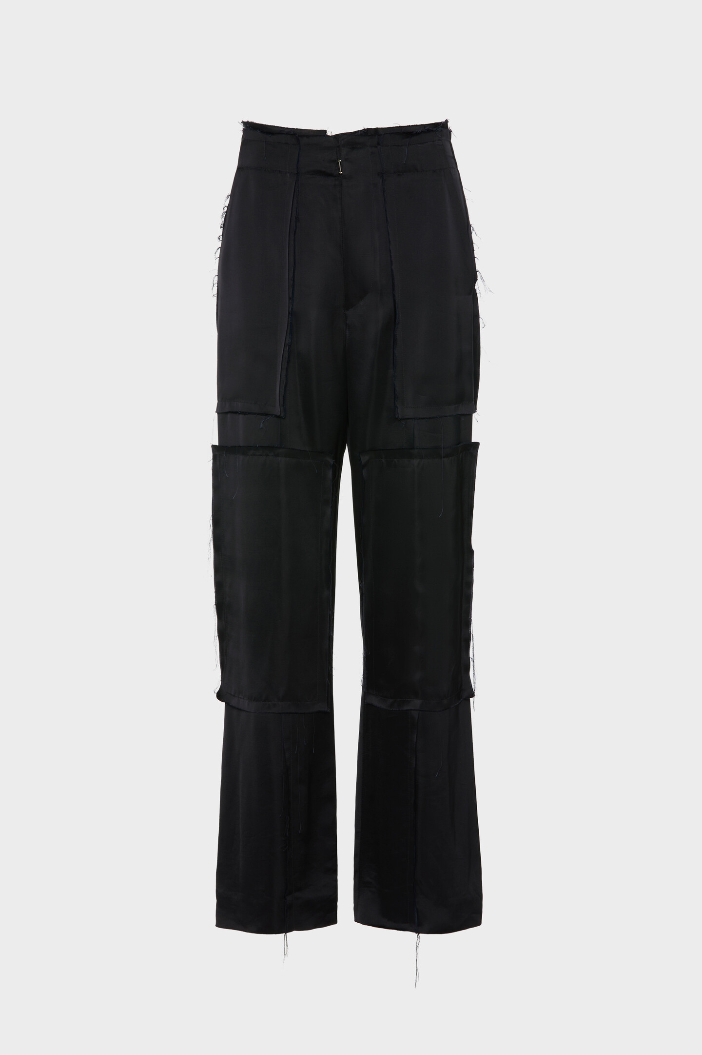 Black Patchwork Satin Trousers | Maison Margiela Official