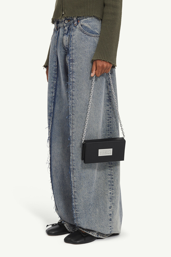 小物 Maison Margiela Black Leather Mini Box Bag | Maison Margiela