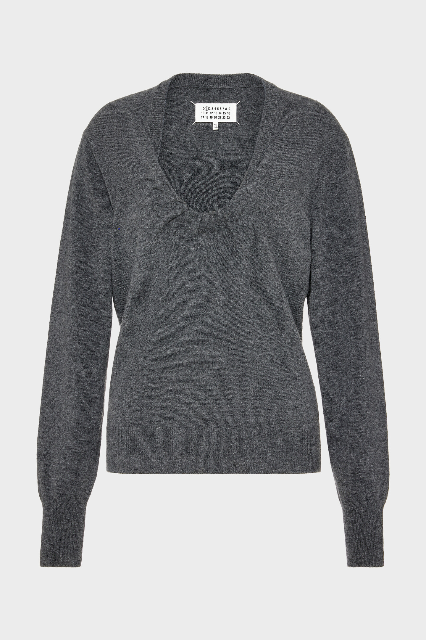 Grey Twisted Knit Crewneck Sweater | Maison Margiela Official