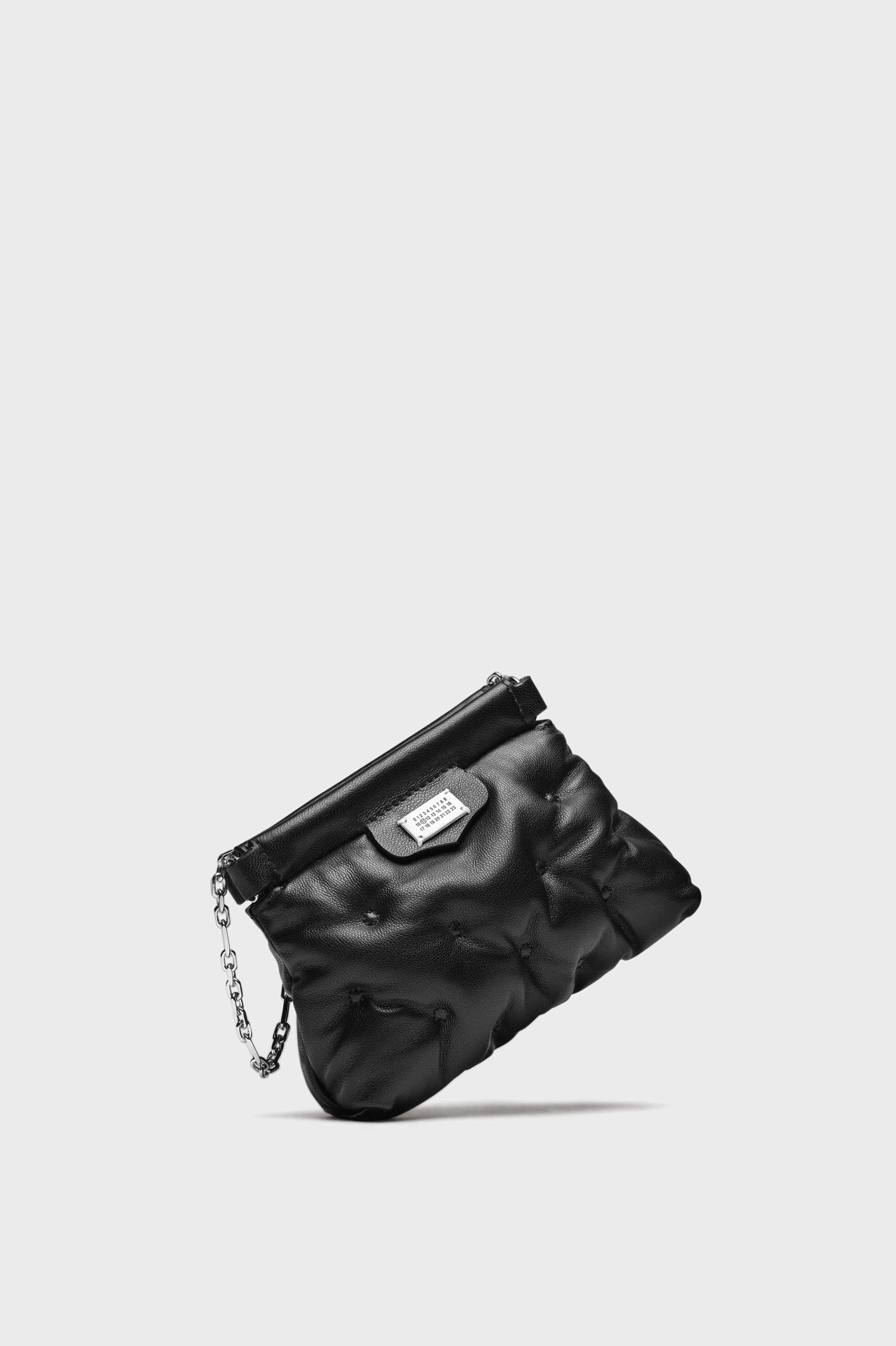 Black Leather Glam Slam Bag Classique Baby | Maison Margiela