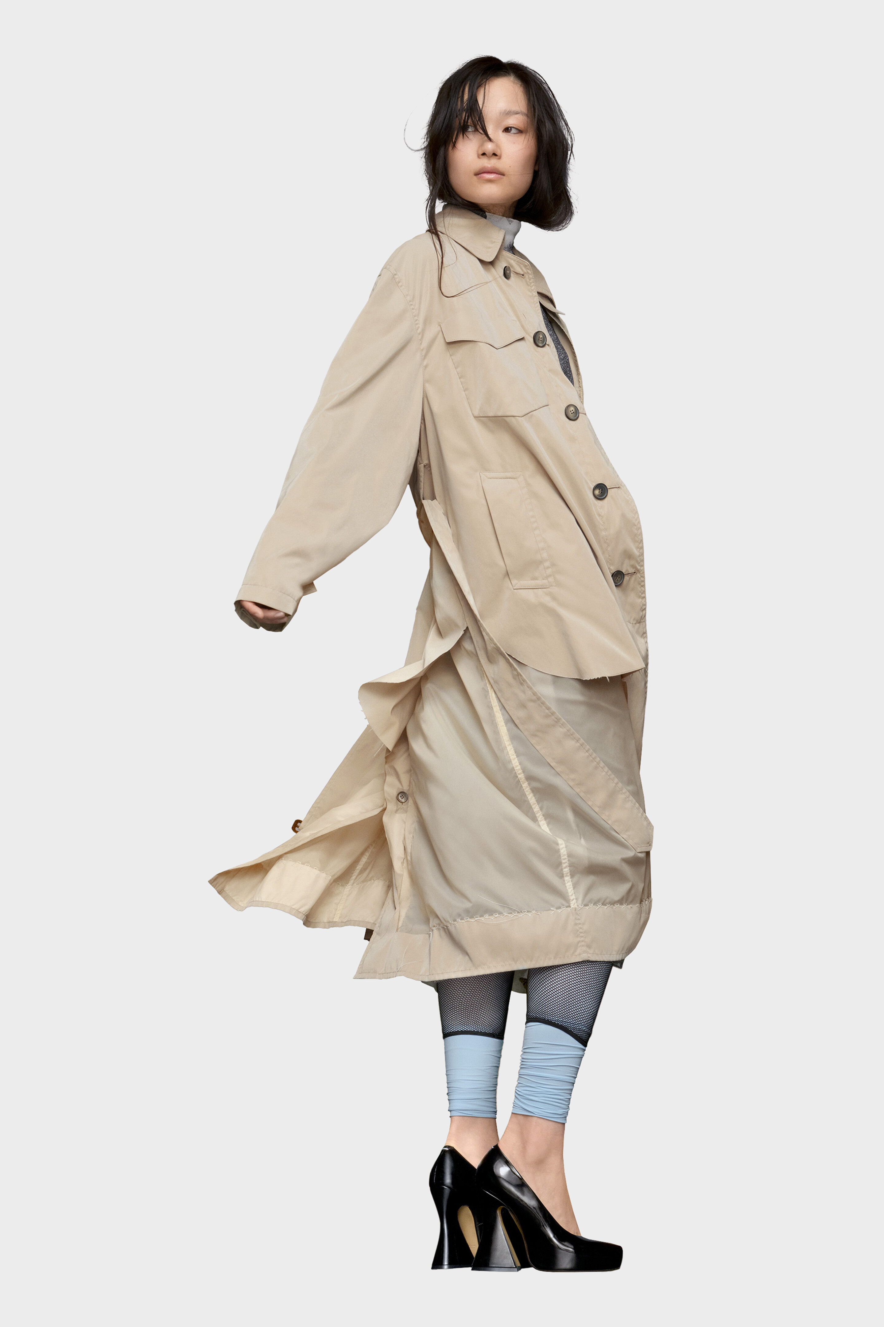 Sand Nylon Reversible Coat | Maison Margiela