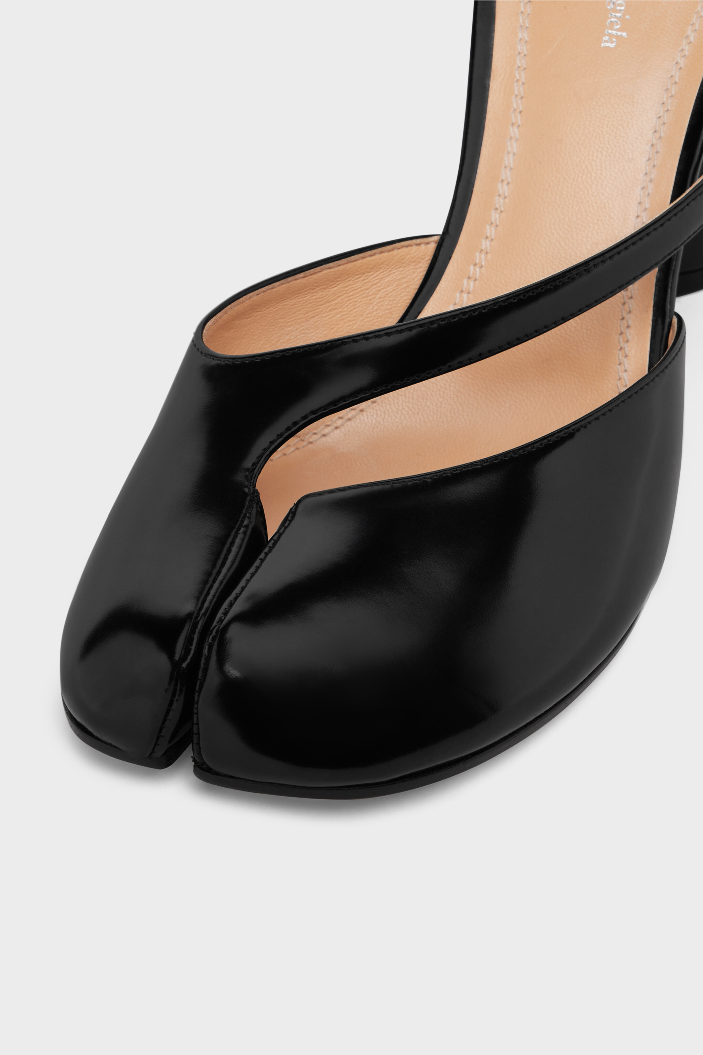 Women's Black Leather Tabi Pump Sandals | Maison Margiela