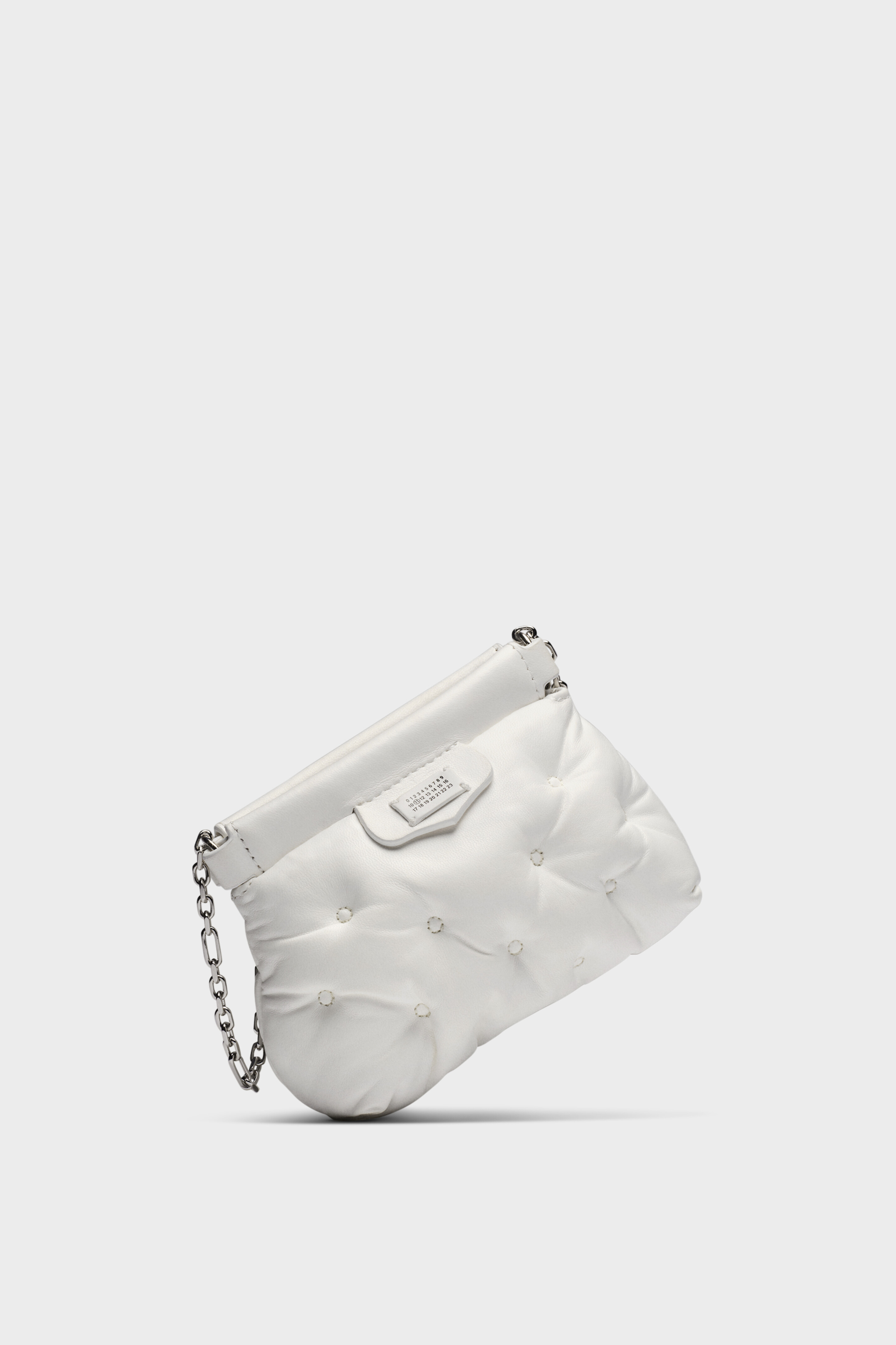 White Embroidered Leather Glam Slam Bag | Maison Margiela