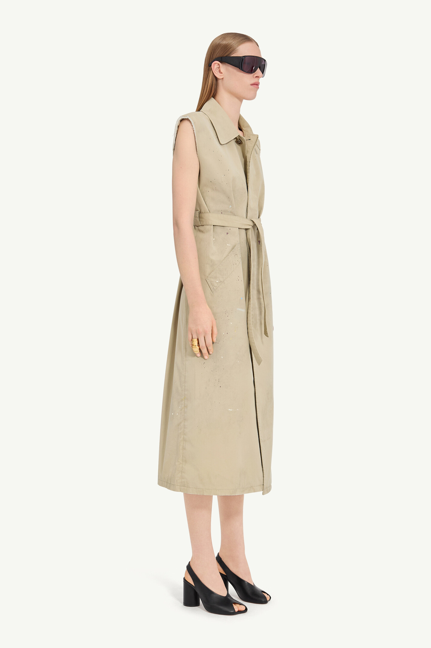 Sleeveless Trench Coat