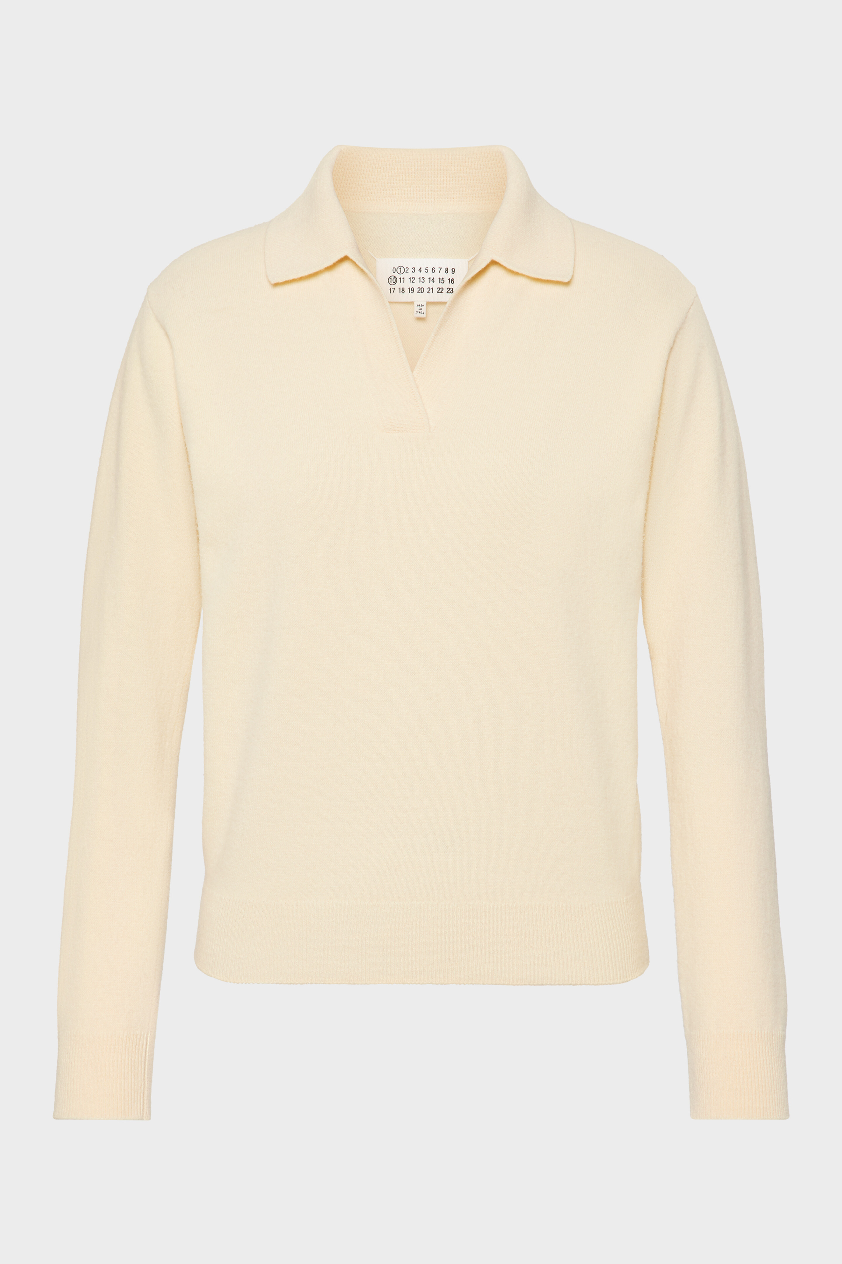 Women's Yellow Wool Polo Knit Top | Maison Margiela
