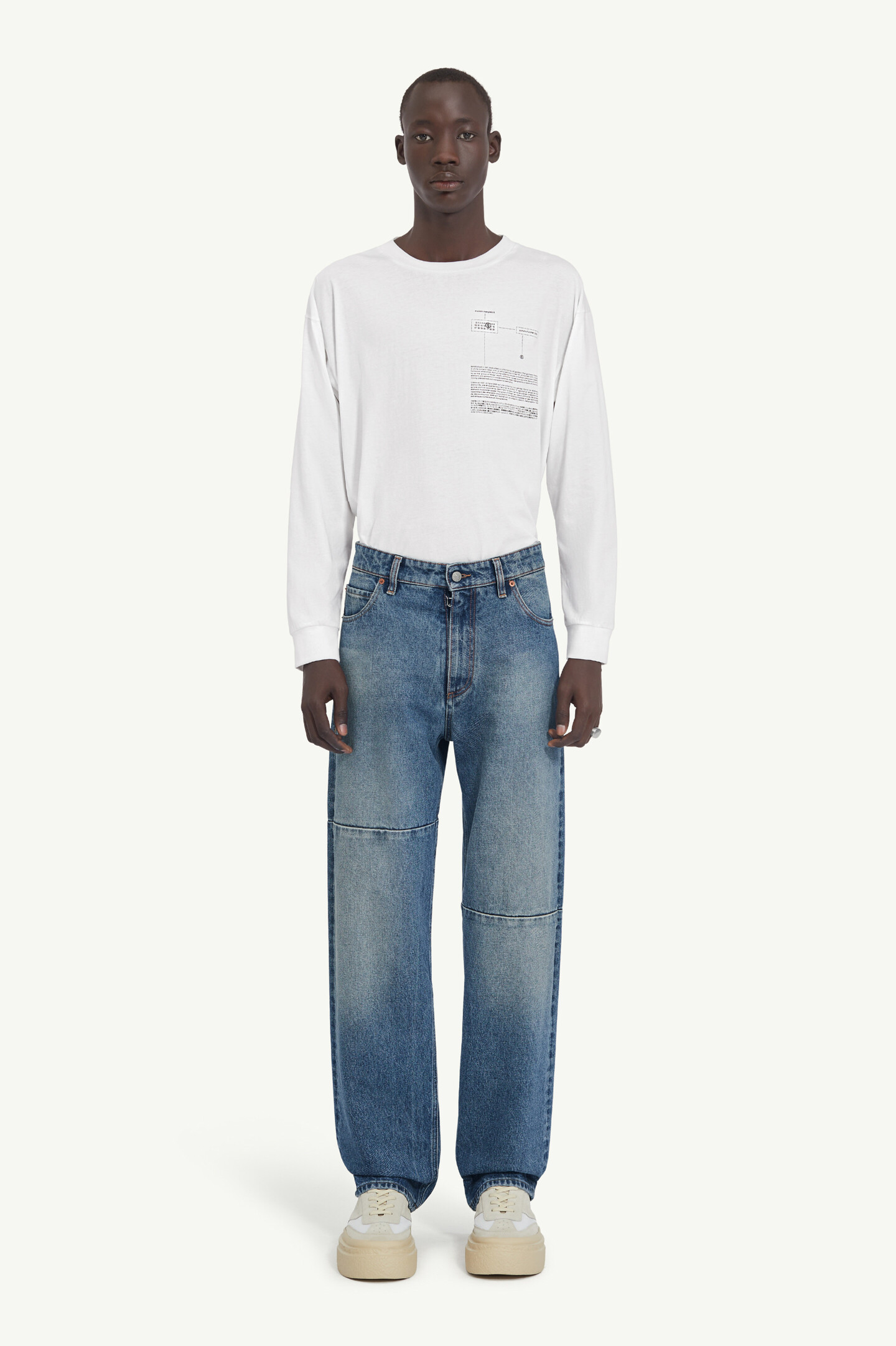 Light Blue Straight Leg Denim Trousers | Maison Margiela