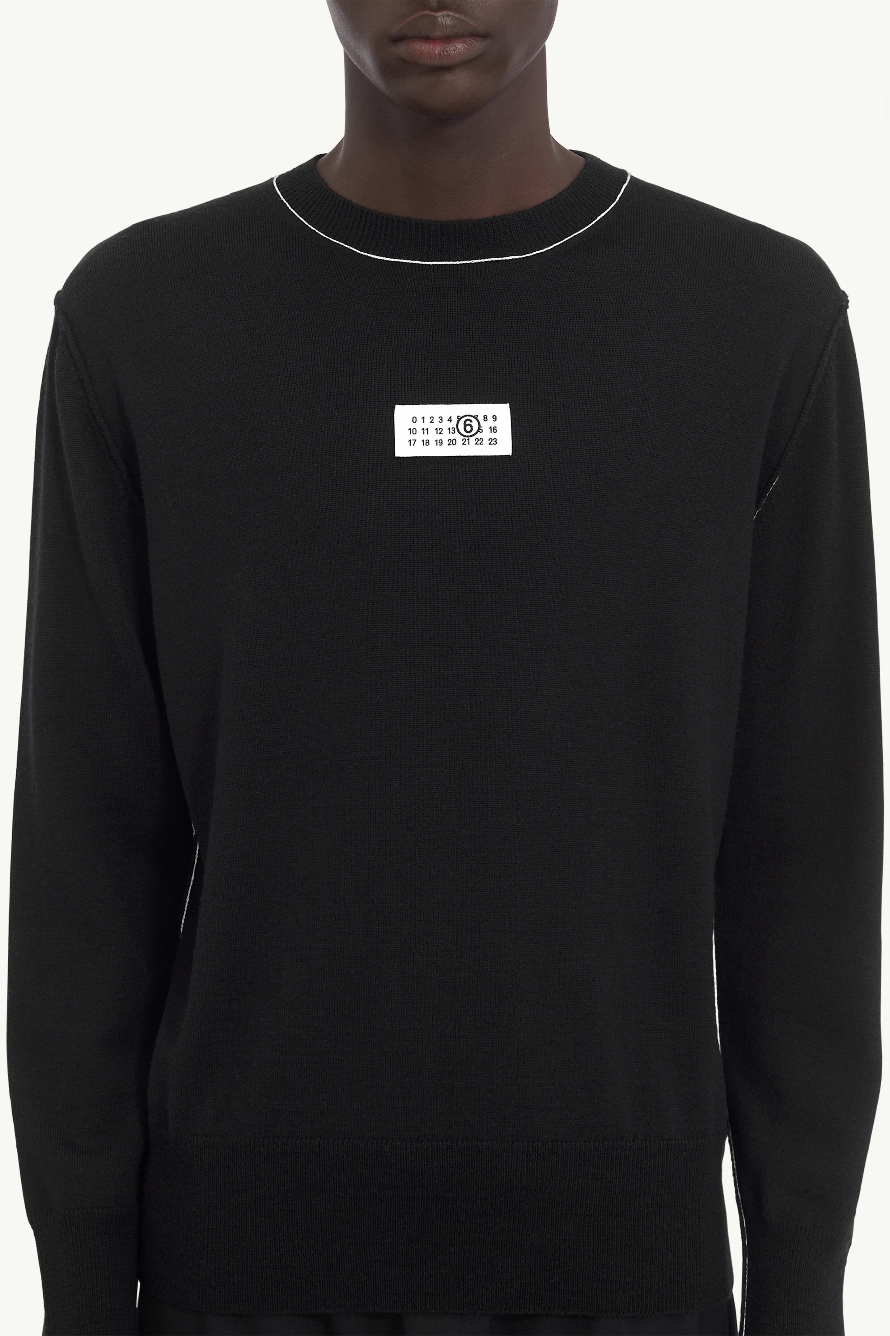 Black Wool Crewneck Jumper Made in Italy | Maison Margiela