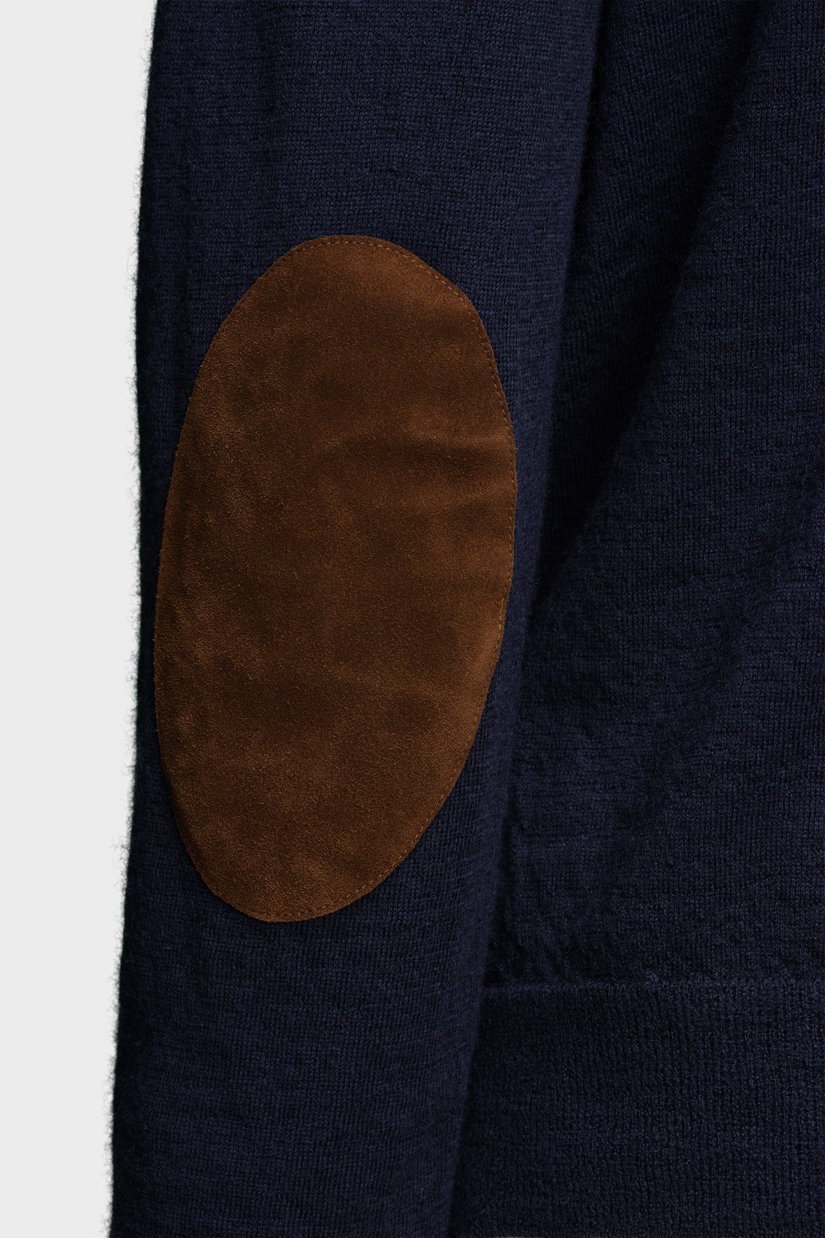 Elbow patch wool cardigan