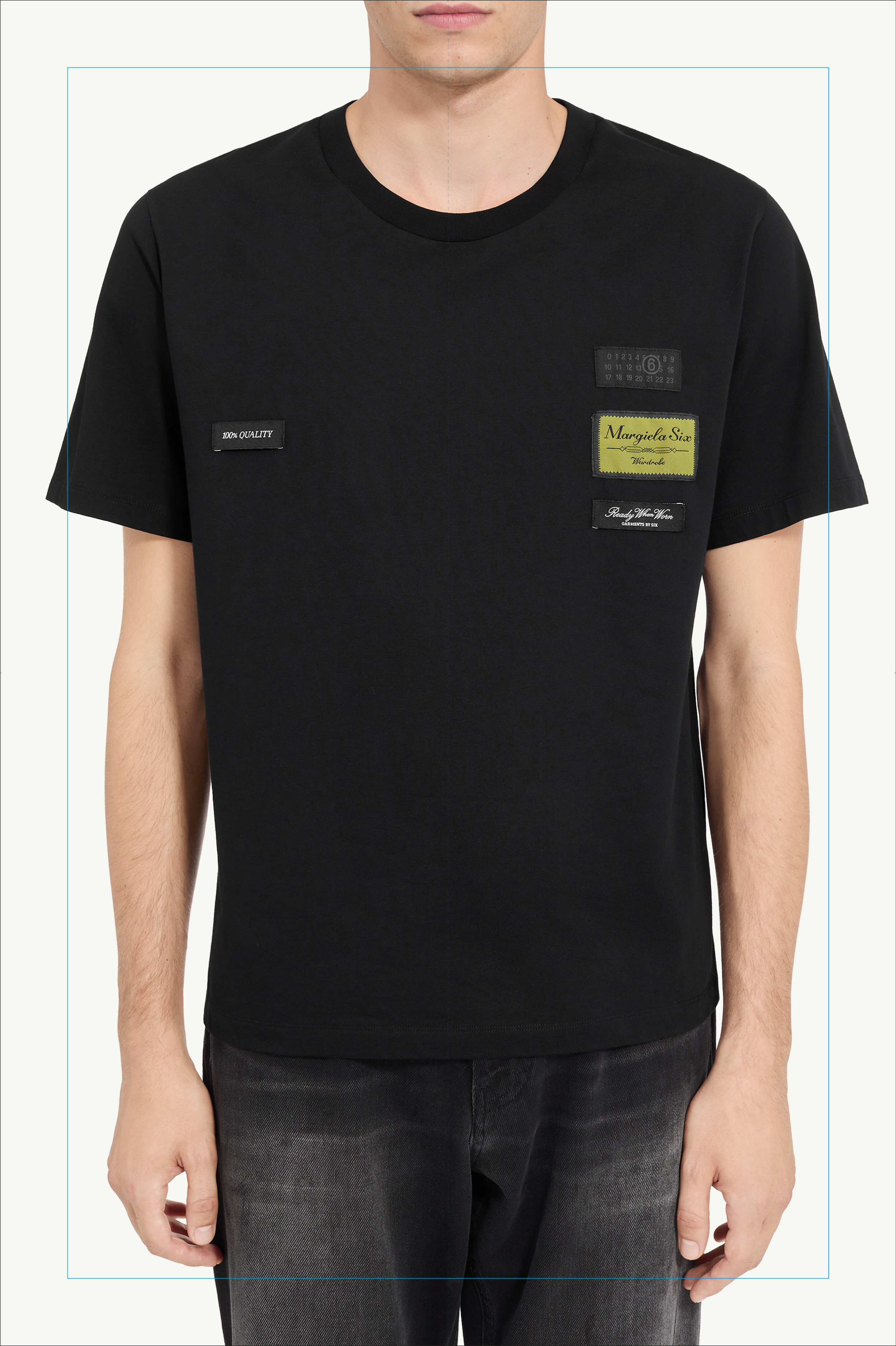 Label patch T-shirt Black | MM6 Official