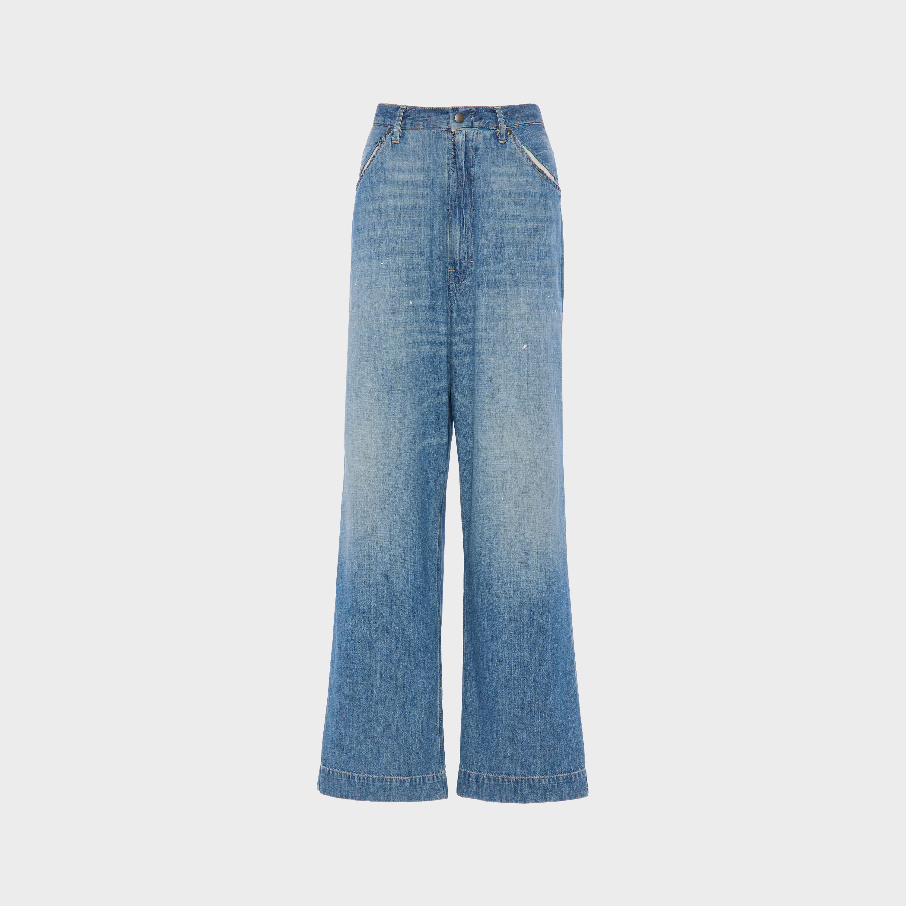 Vintage medium blue Wide-leg jeans | Maison Margiela Official