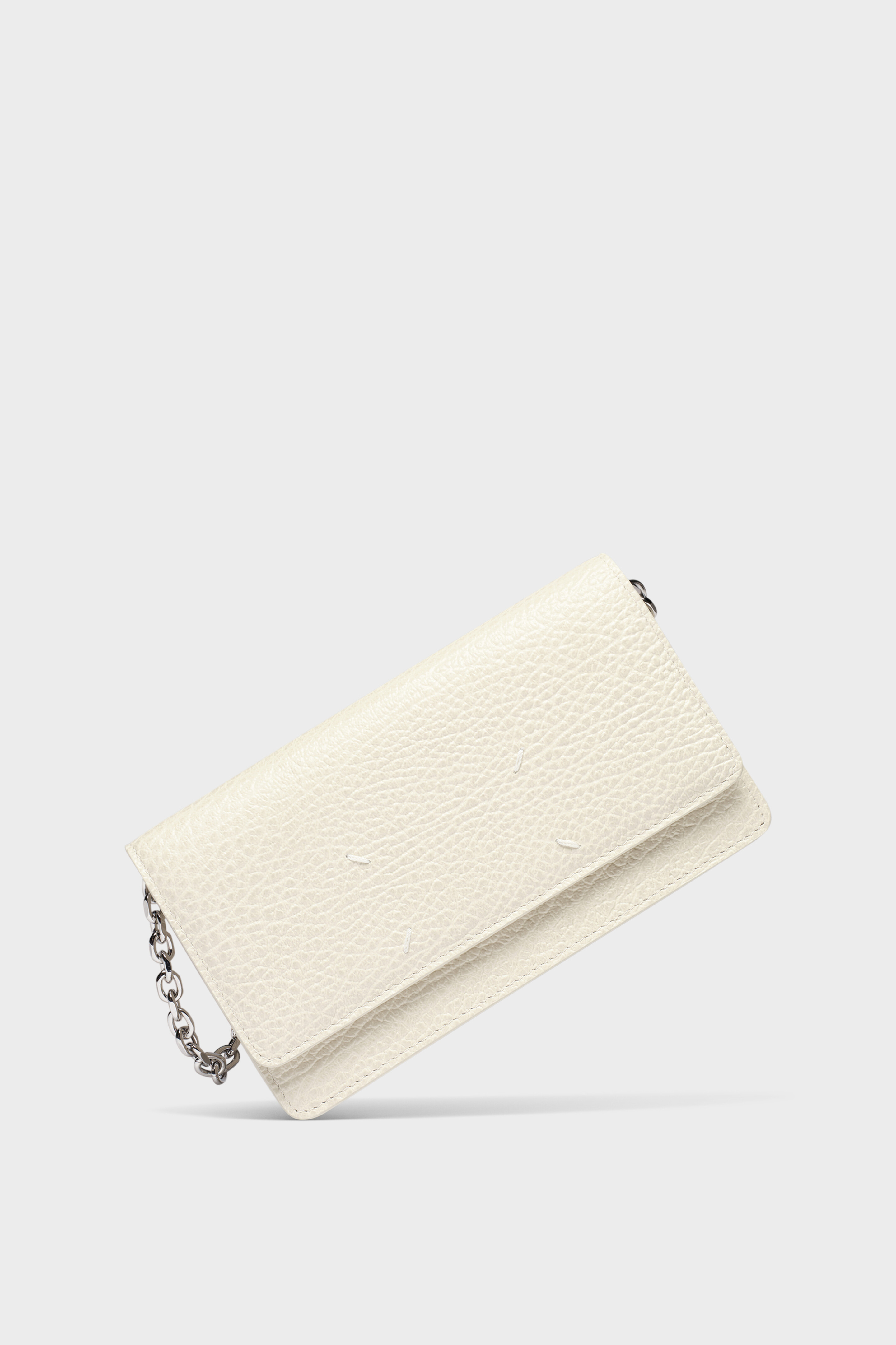 Grey Leather Chain Wallet | Maison Margiela
