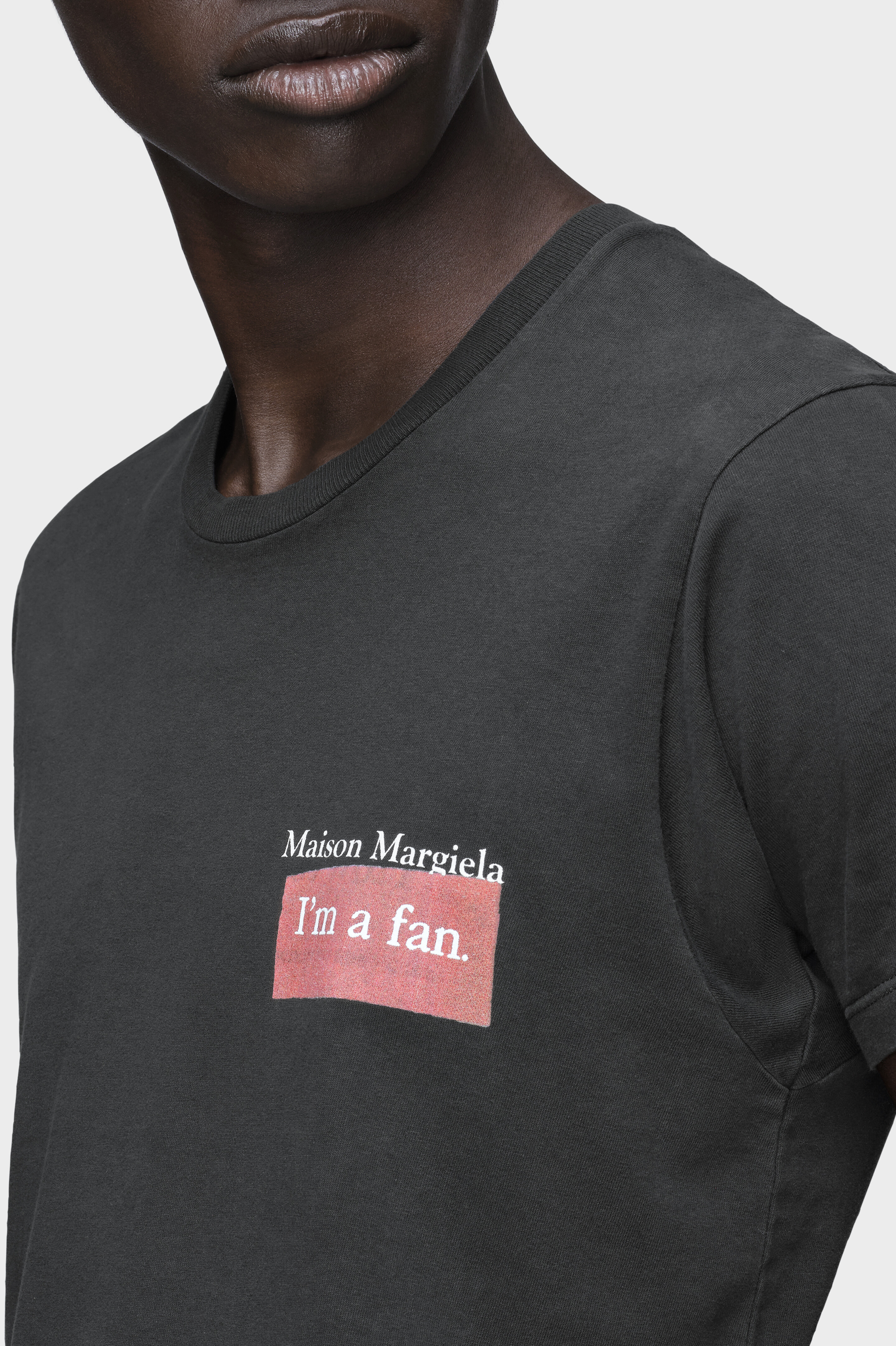 Men's Grey Cotton Crystal Hotel T-Shirt | Maison Margiela | Maison