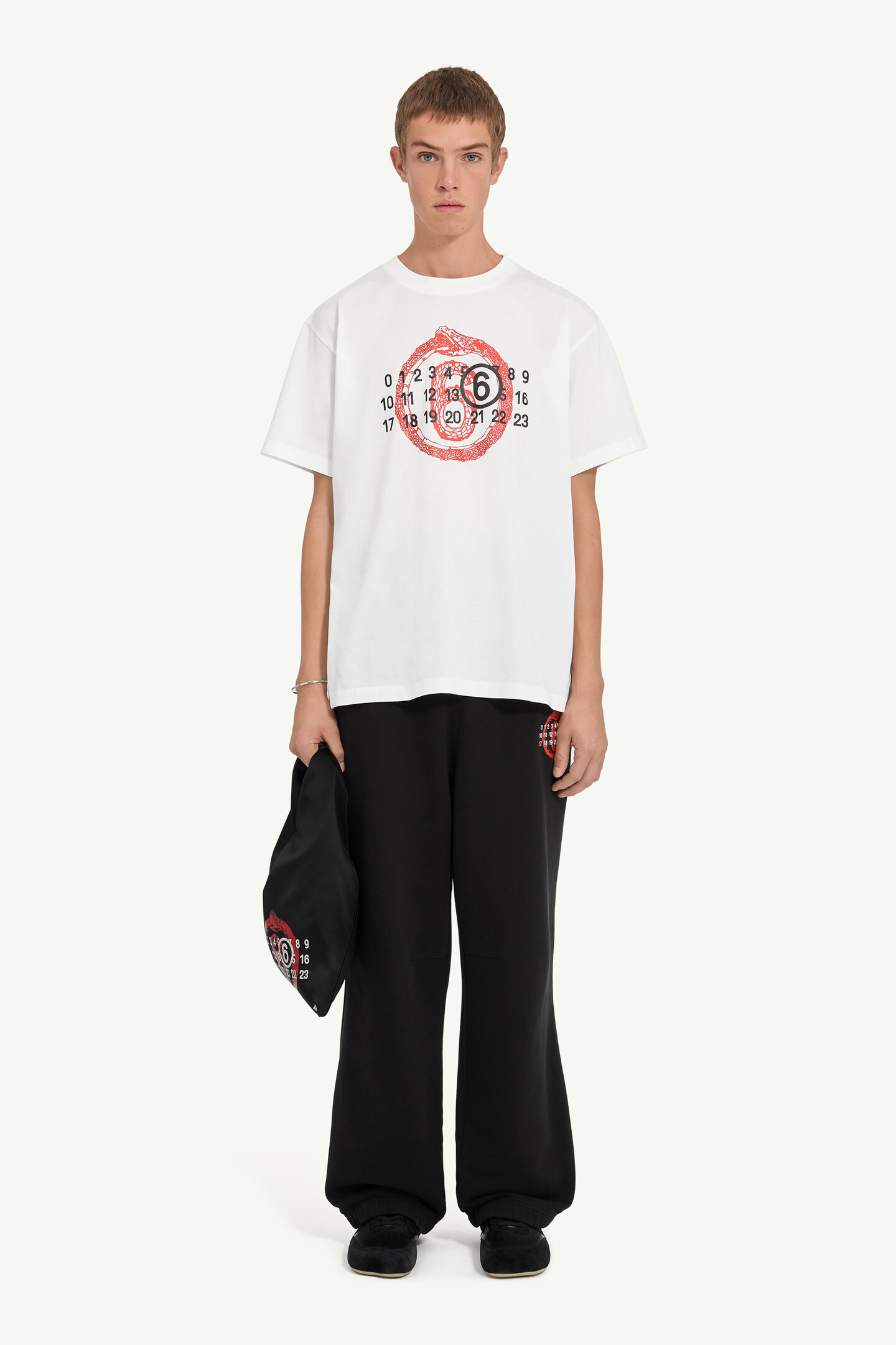 MM6 / Tシャツ/L/コットン/WHT/Year of the Snake/SH2GC0020 Year of the Snake T-shirt