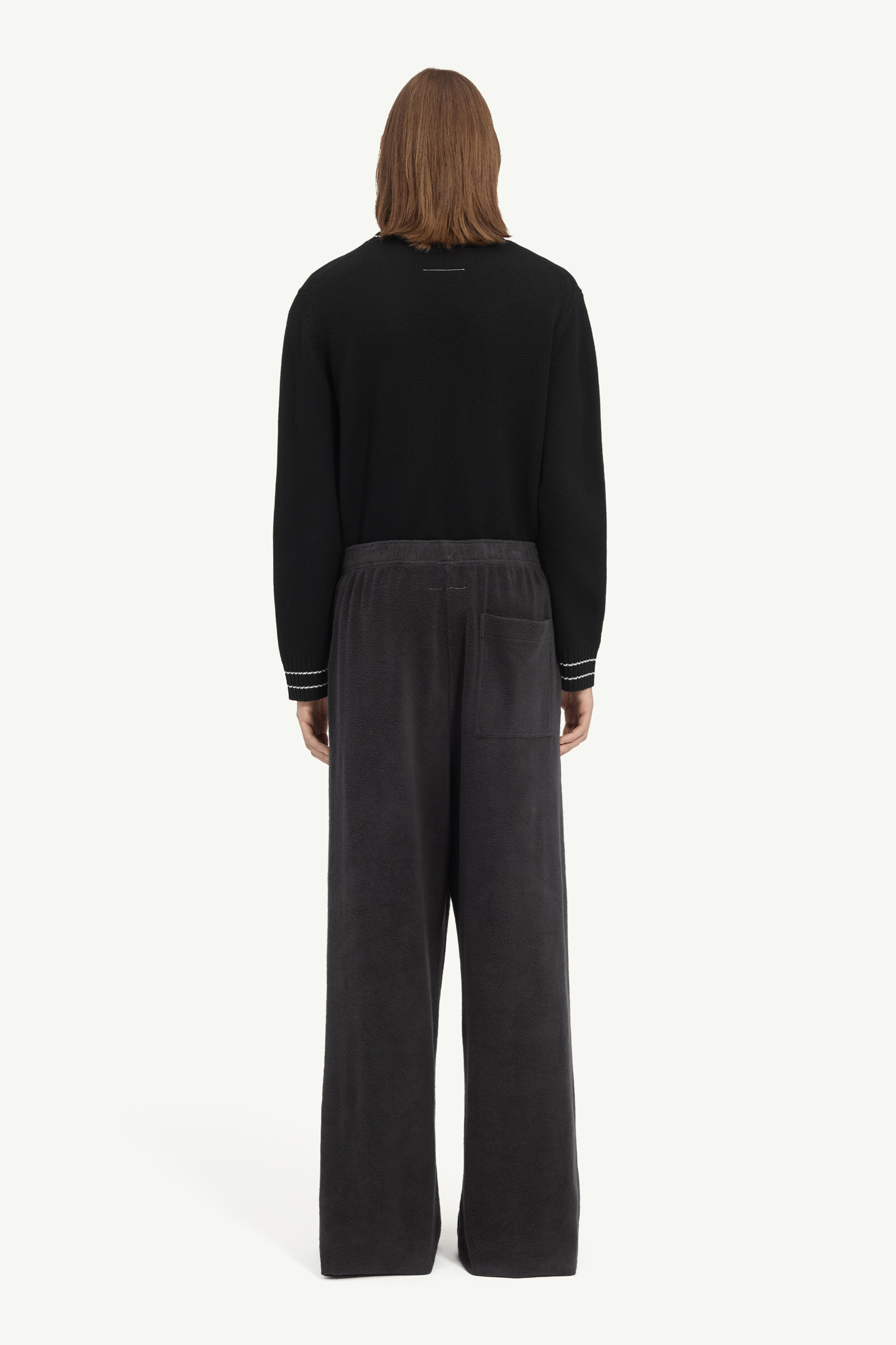 Gray Brushed fleece cotton sweatpant | MM6 Official