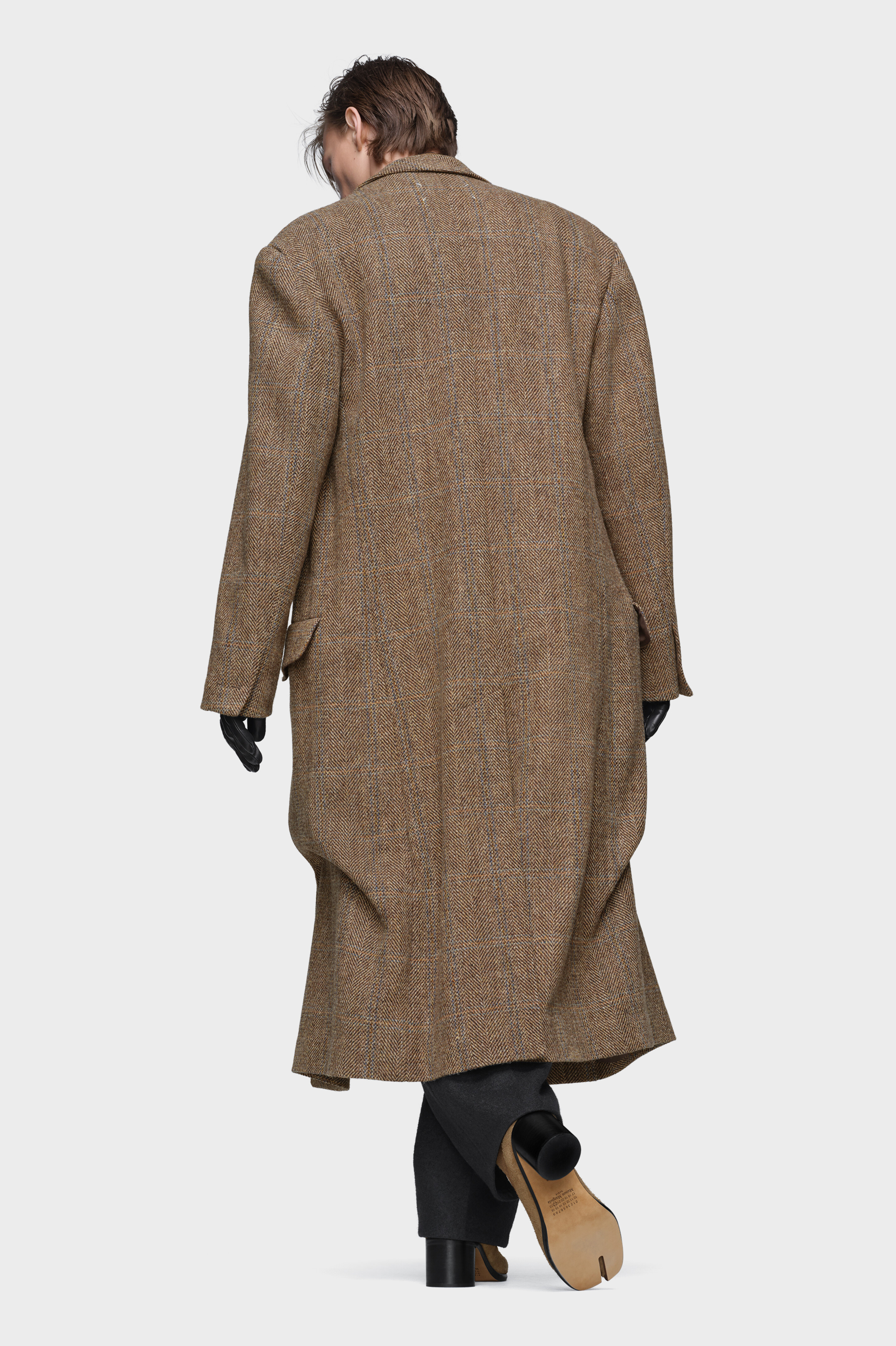 Double-breasted wool coat