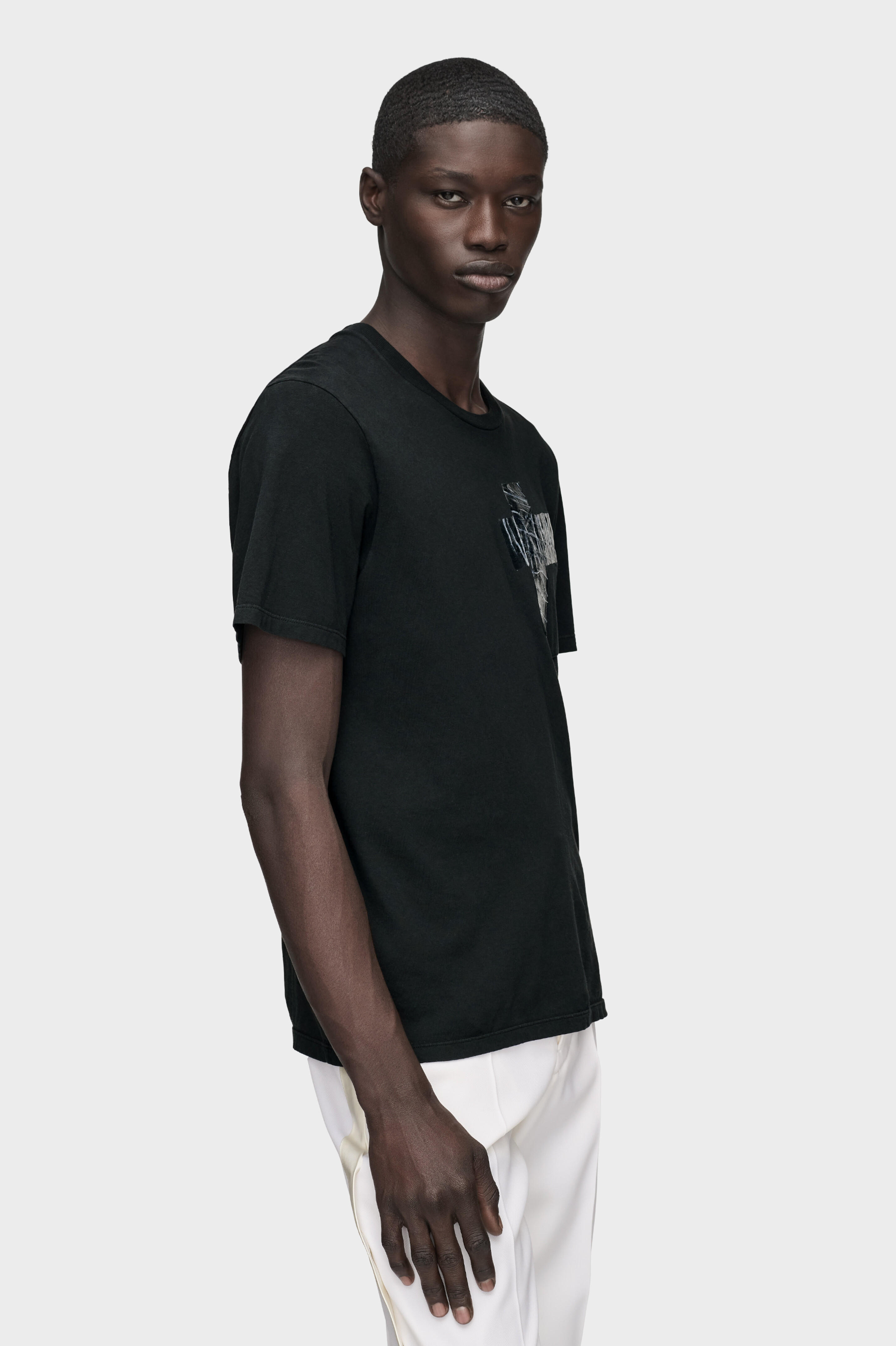 Black Taped Cotton Jersey T-shirt | Maison Margiela Official