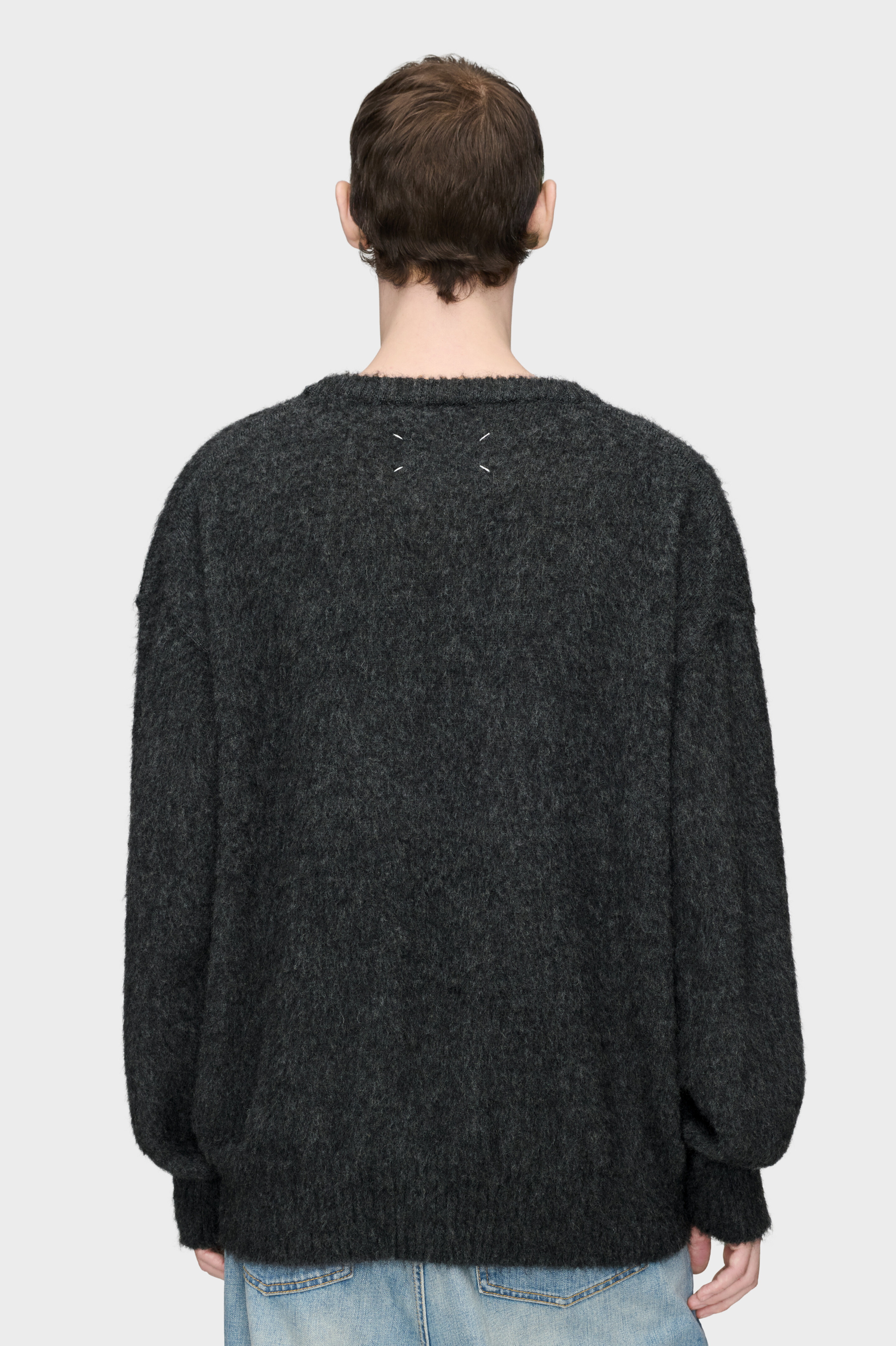 Charcoal Eagle Crewneck Sweater | Maison Margiela Official