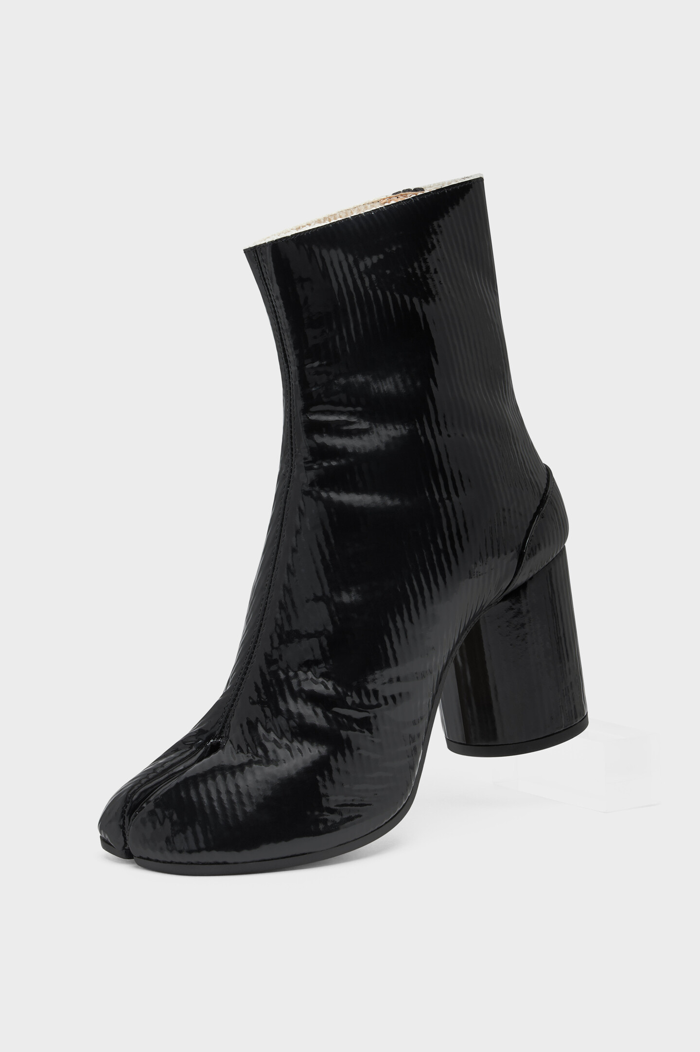 Women's Black Leather Tabi Ankle Boots | Maison Margiela