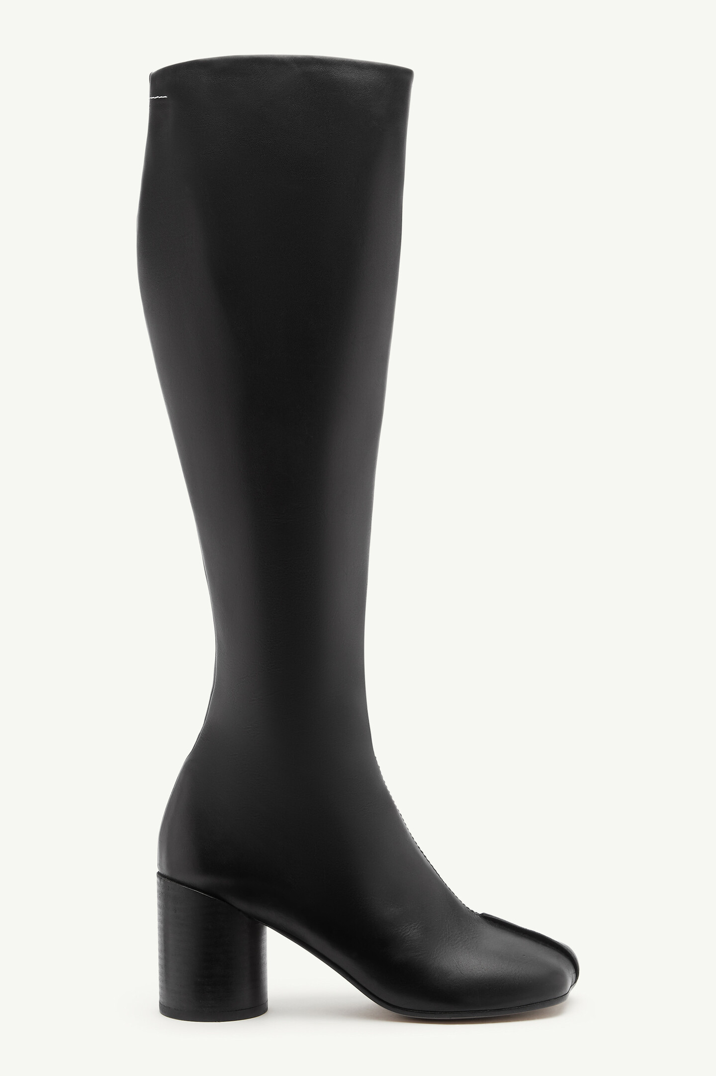 Black Anatomic Stitch Leather Boots | MM6 Official