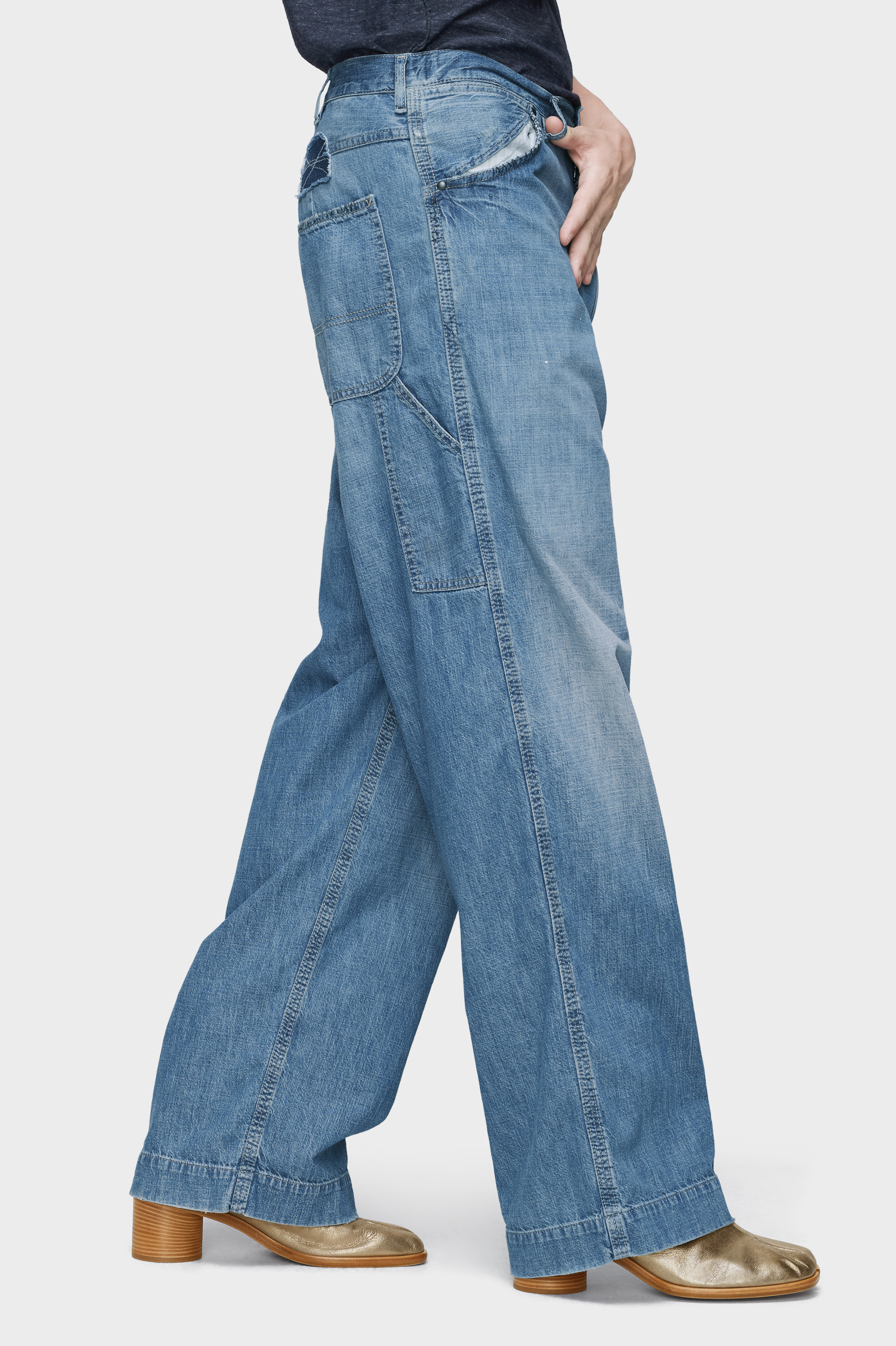 Blue Wide-leg jeans | Maison Margiela Official