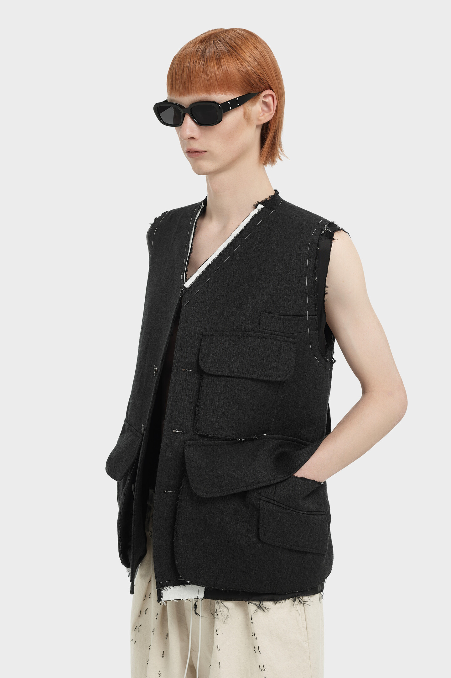 Rectangular Black Sunglasses | Maison Margiela x Gentle Monster​