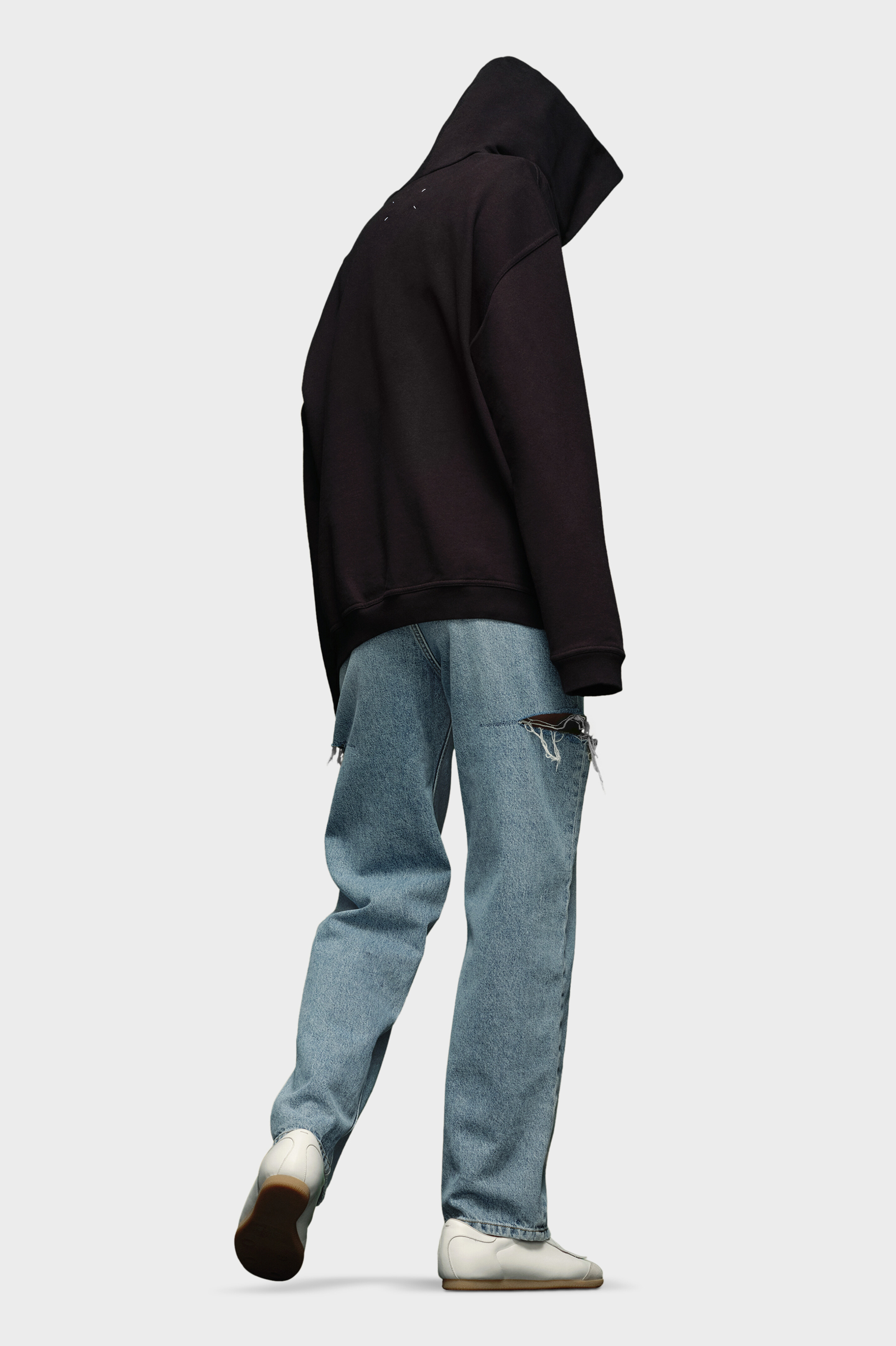 Black Cotton Hooded Sweatshirt | Maison Margiela