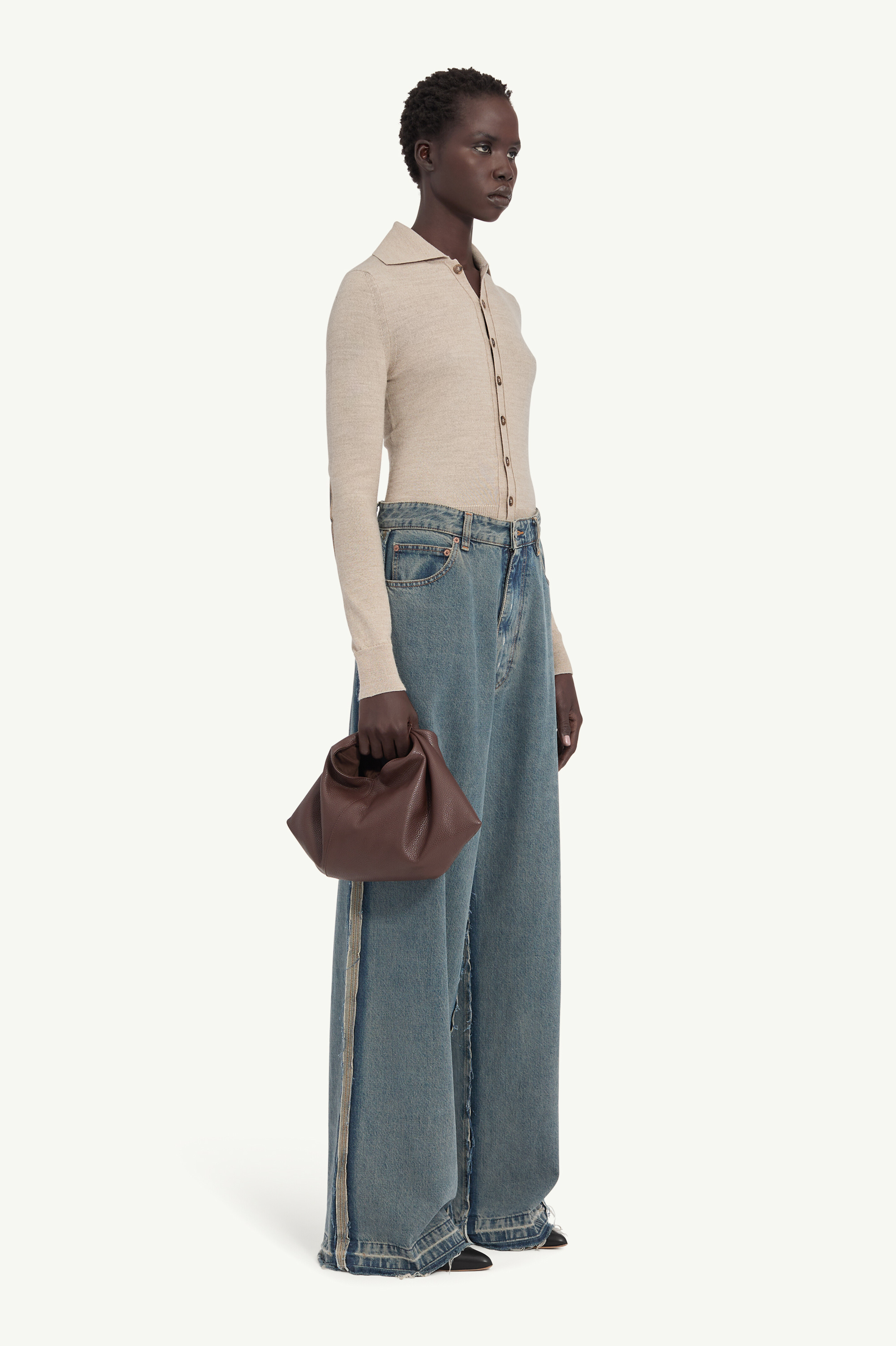 Men's Cotton Wide-Leg Jeans | MM6