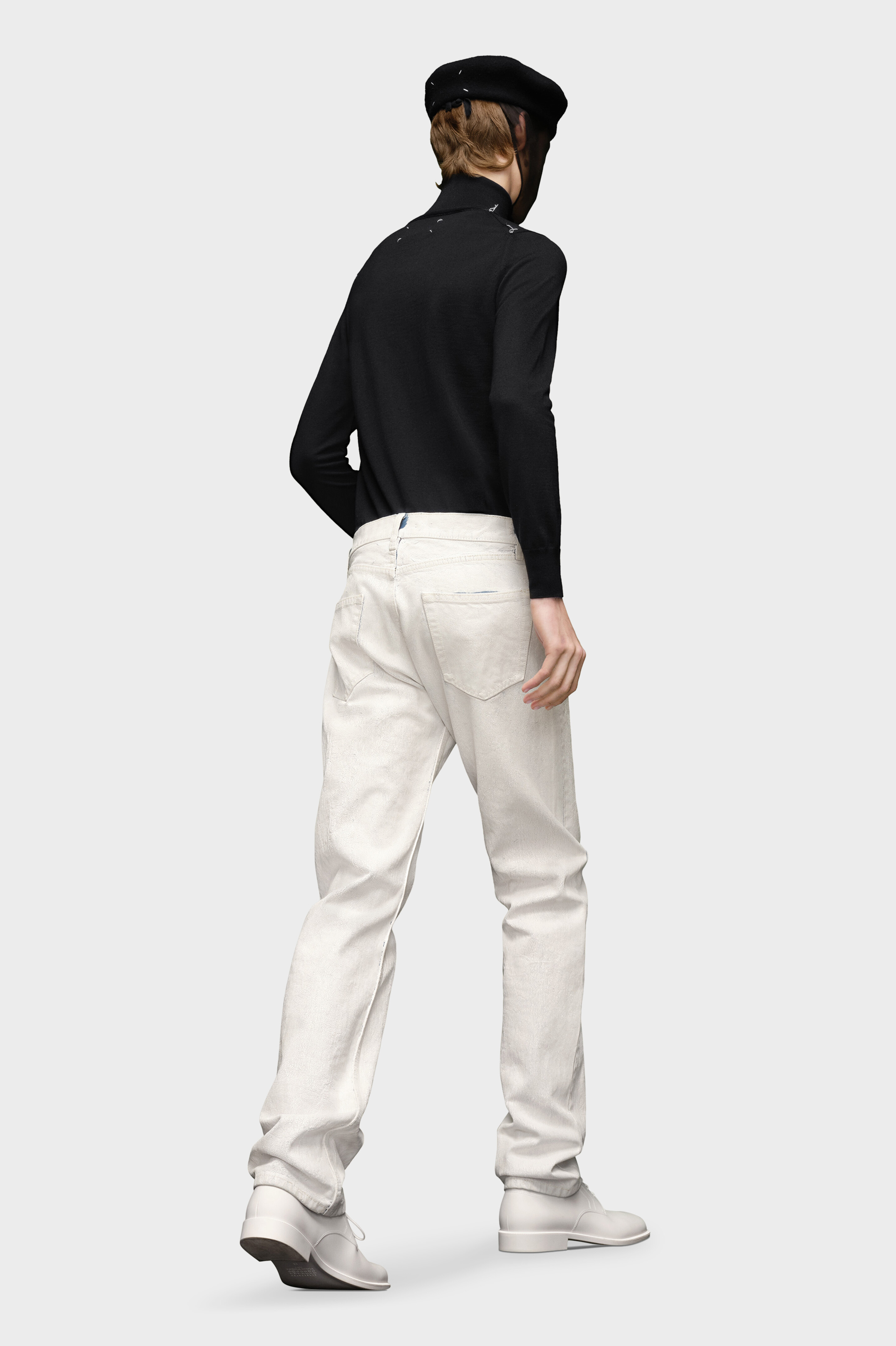 White Mid-rise Straight-Leg Jeans | Maison Margiela
