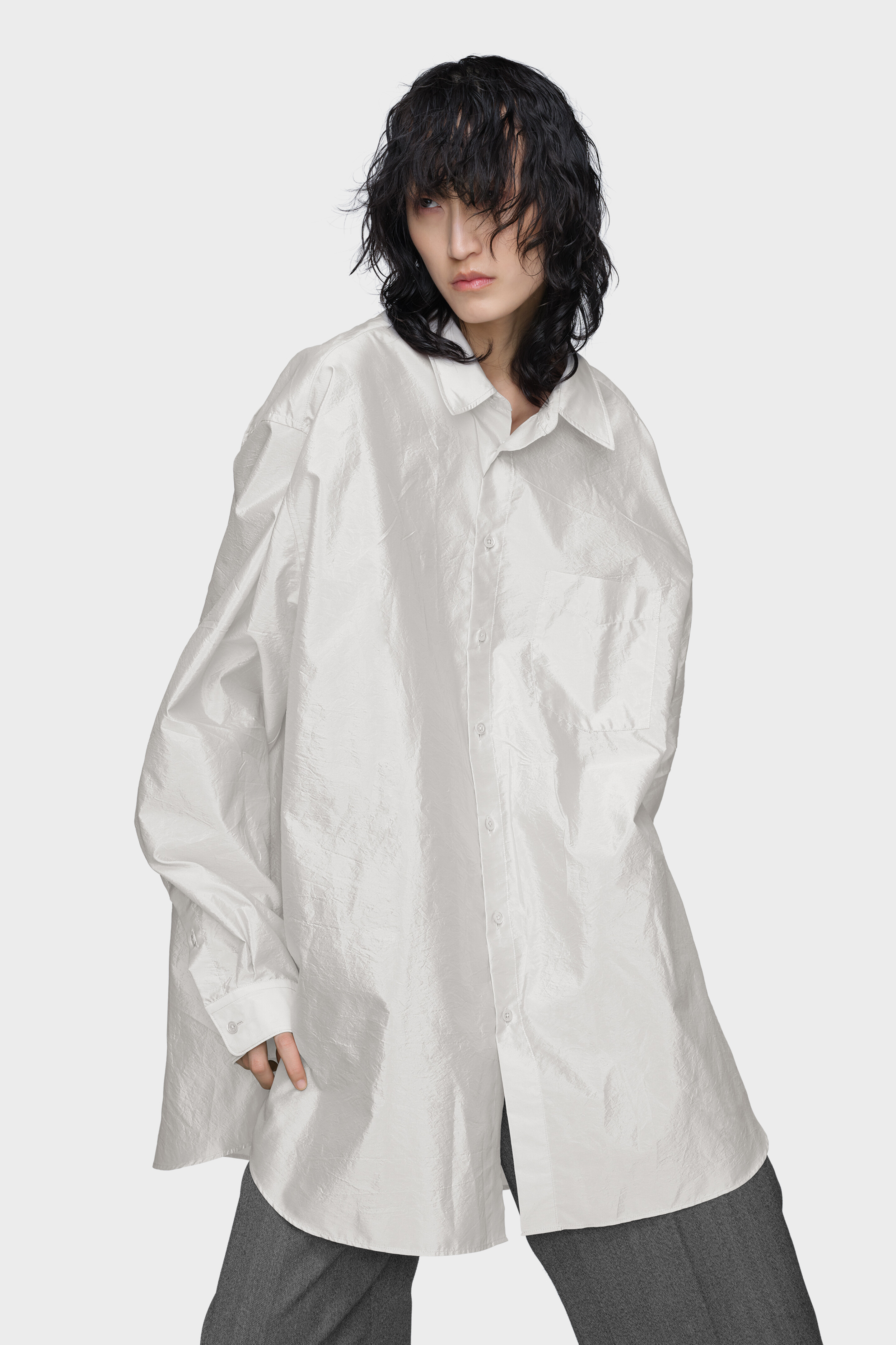 Women's Gray Oversized Shirt | Maison Margiela