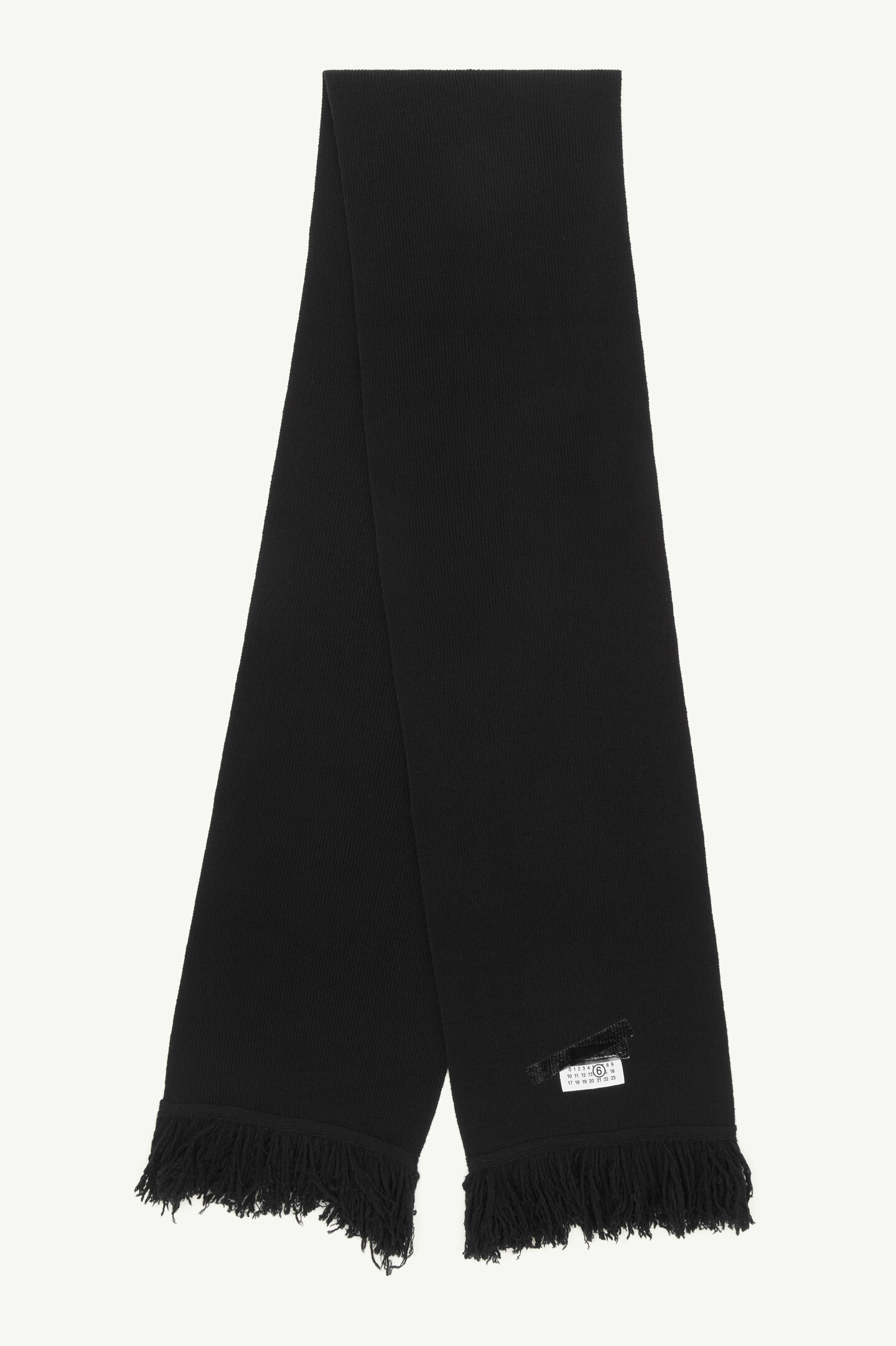 マルジェラ　mm6 スカーフ 国内即発】MM6 テープラベル ウールスカーフ (MM6 Maison Margiela