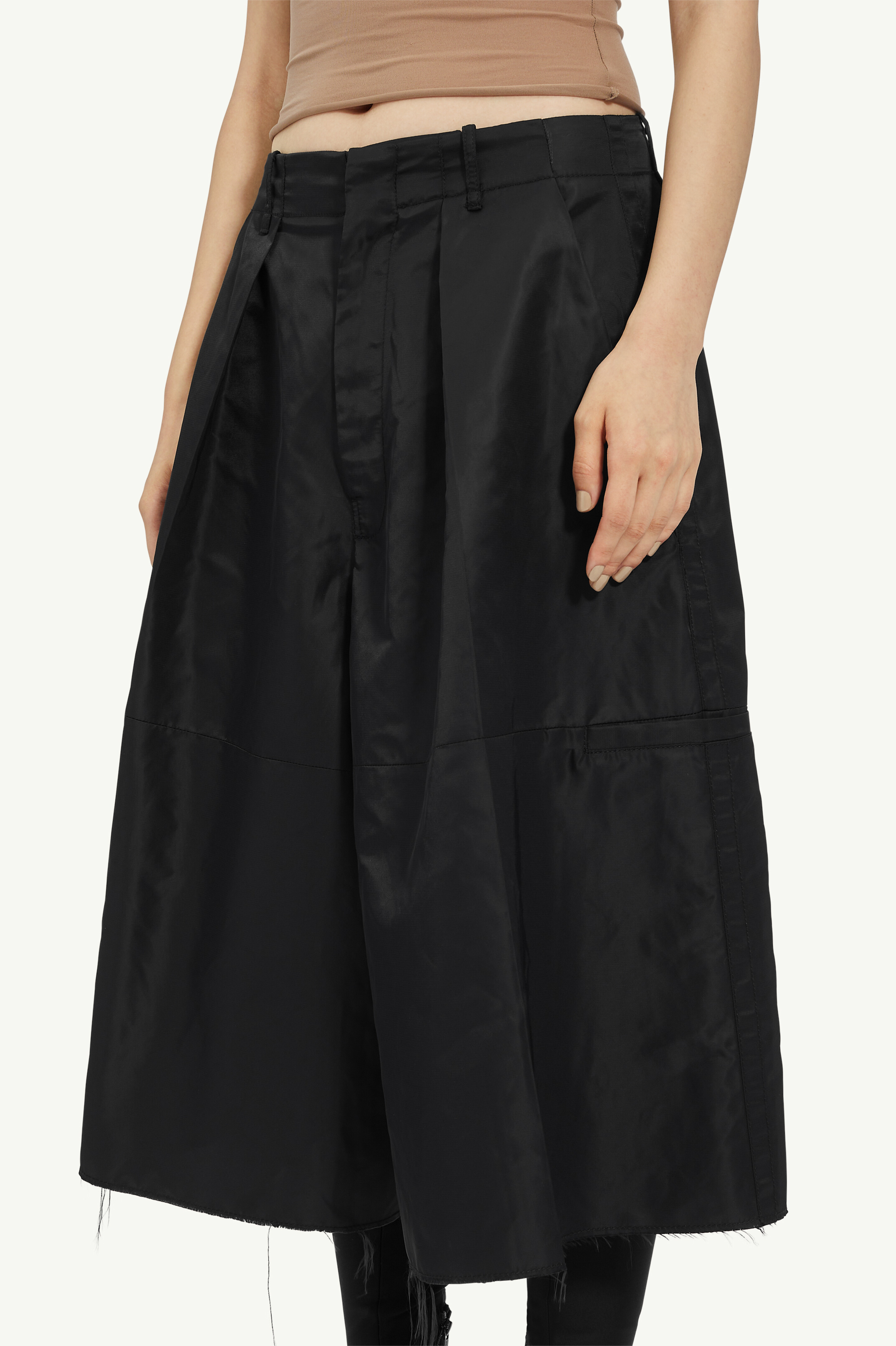 Black Wide Leg Shorts | MM6 Official