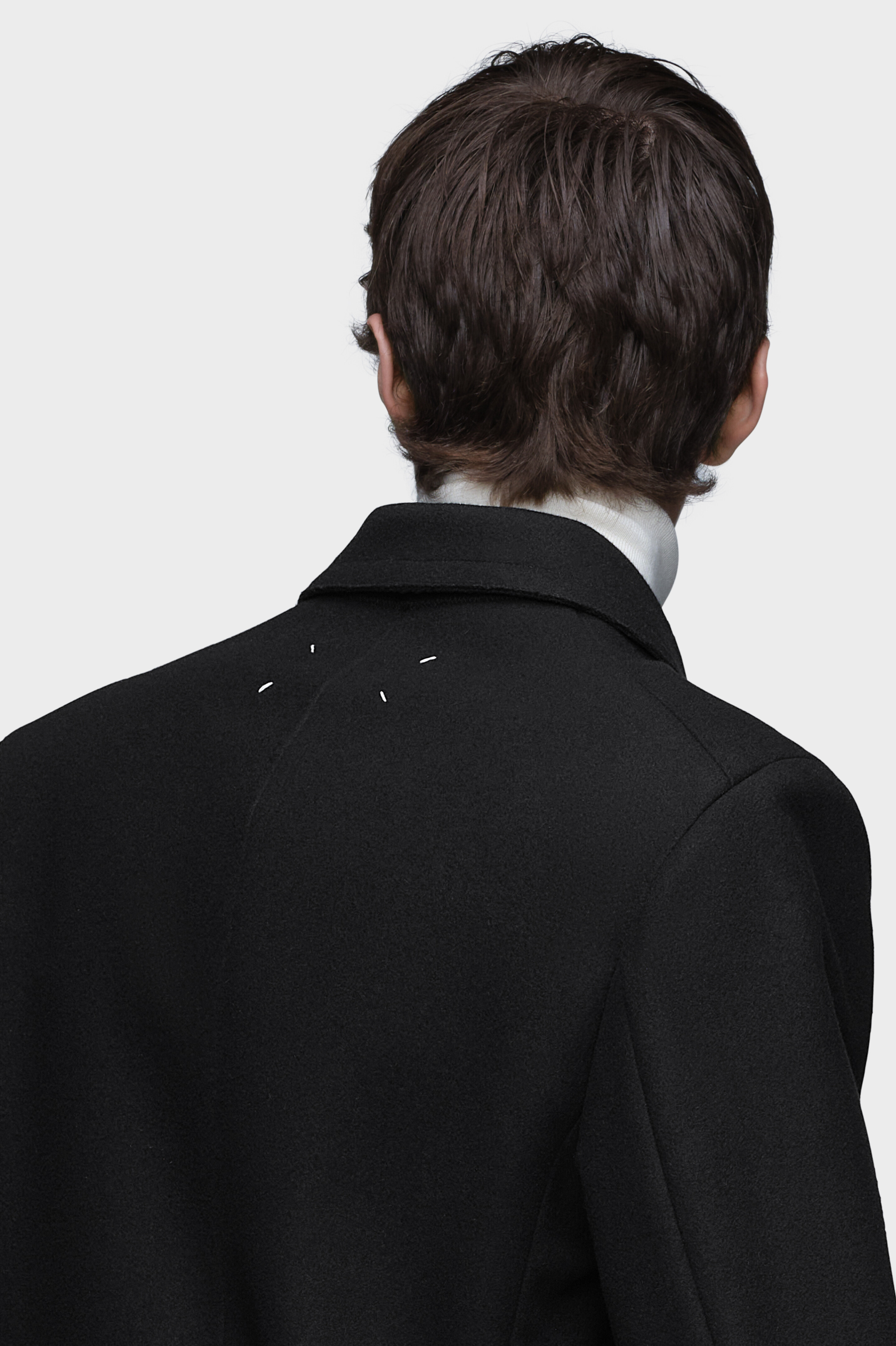 Men's Black Wool Coat | Maison Margiela