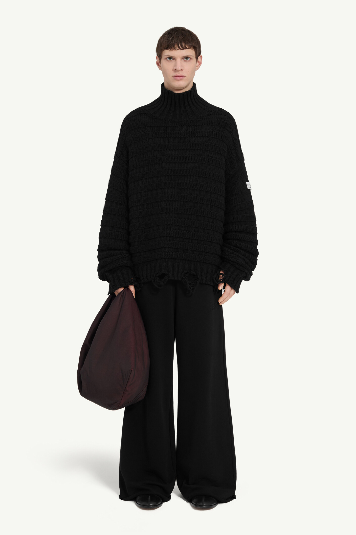 Black Wool Turtleneck | MM6 Official