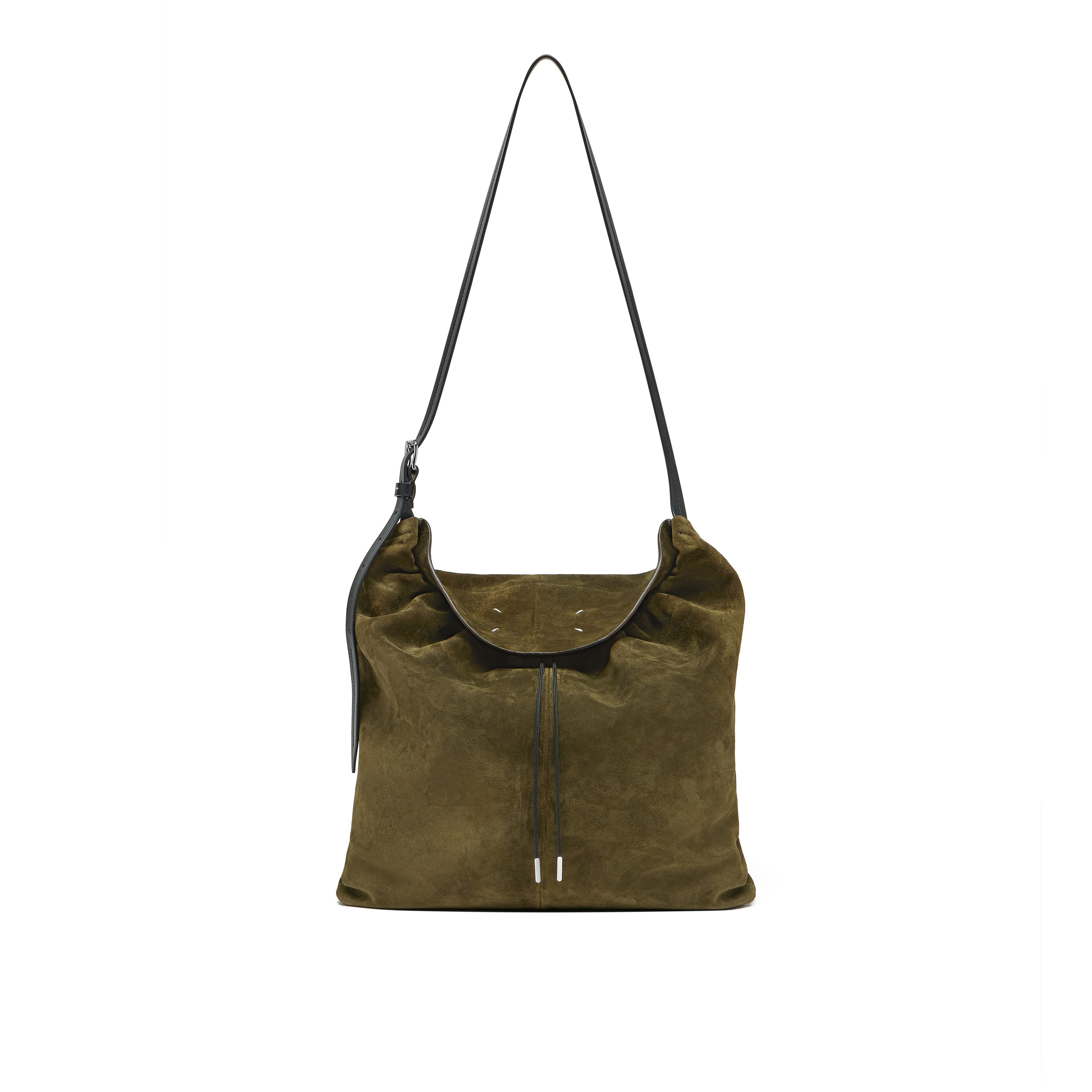 Drawstring Hobo Small Khaki and black | Maison Margiela Official