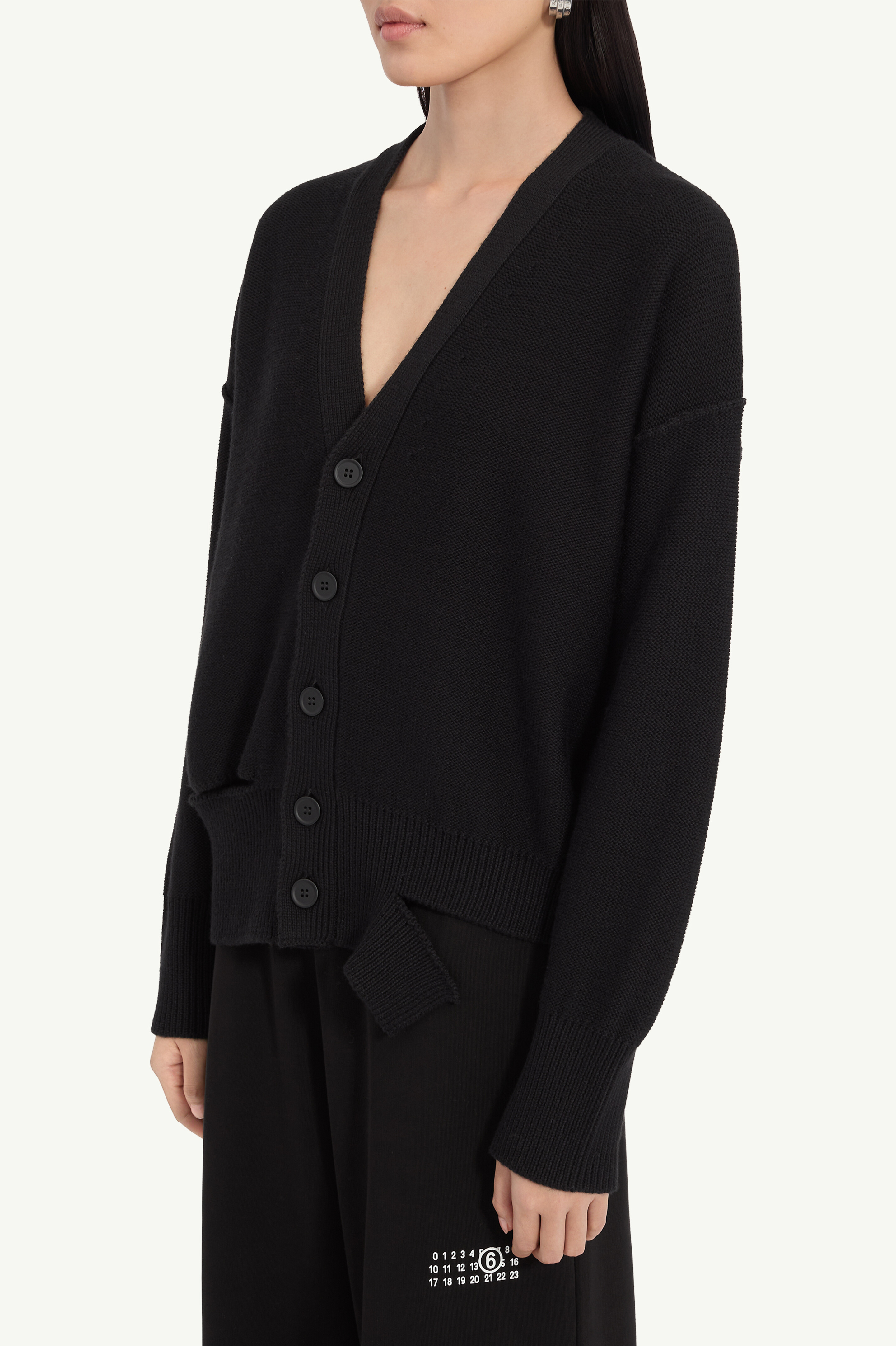 Women's V-Neck Knit Cardigan | MM6