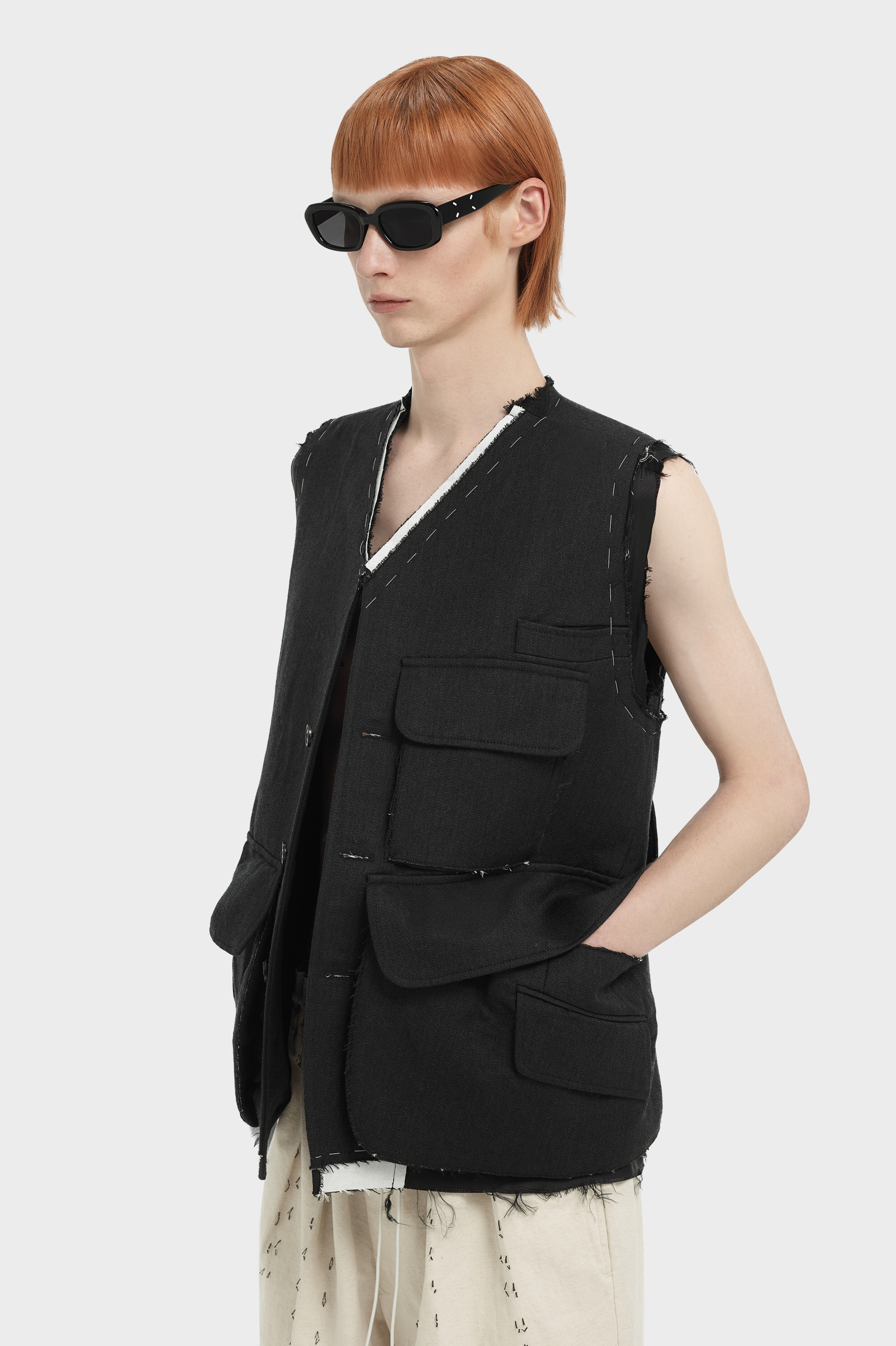 Rectangular Black Sunglasses | Maison Margiela x Gentle Monster​