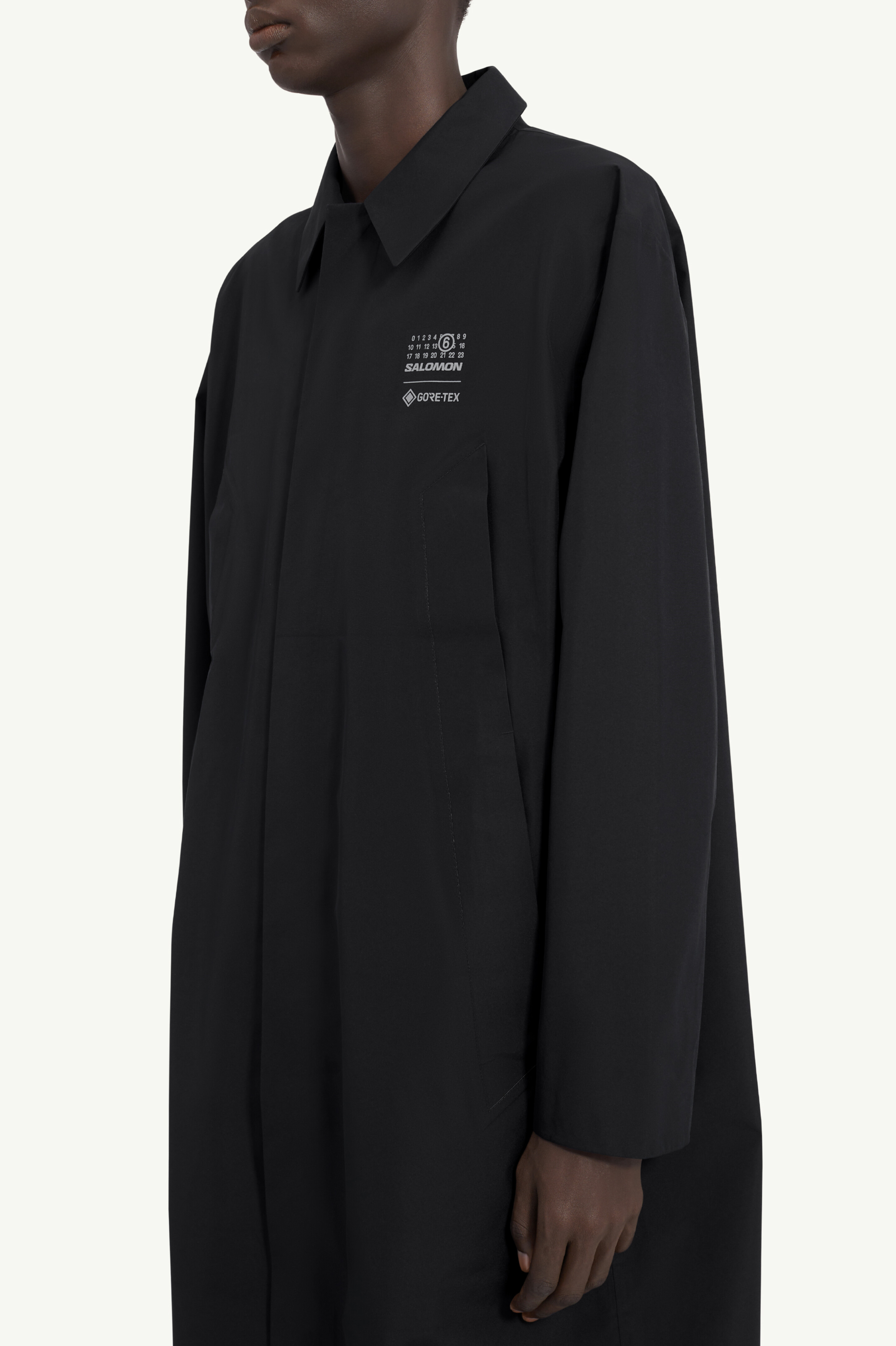 Black Gore-Tex Trench Coat MM6 x Salomon | MM6